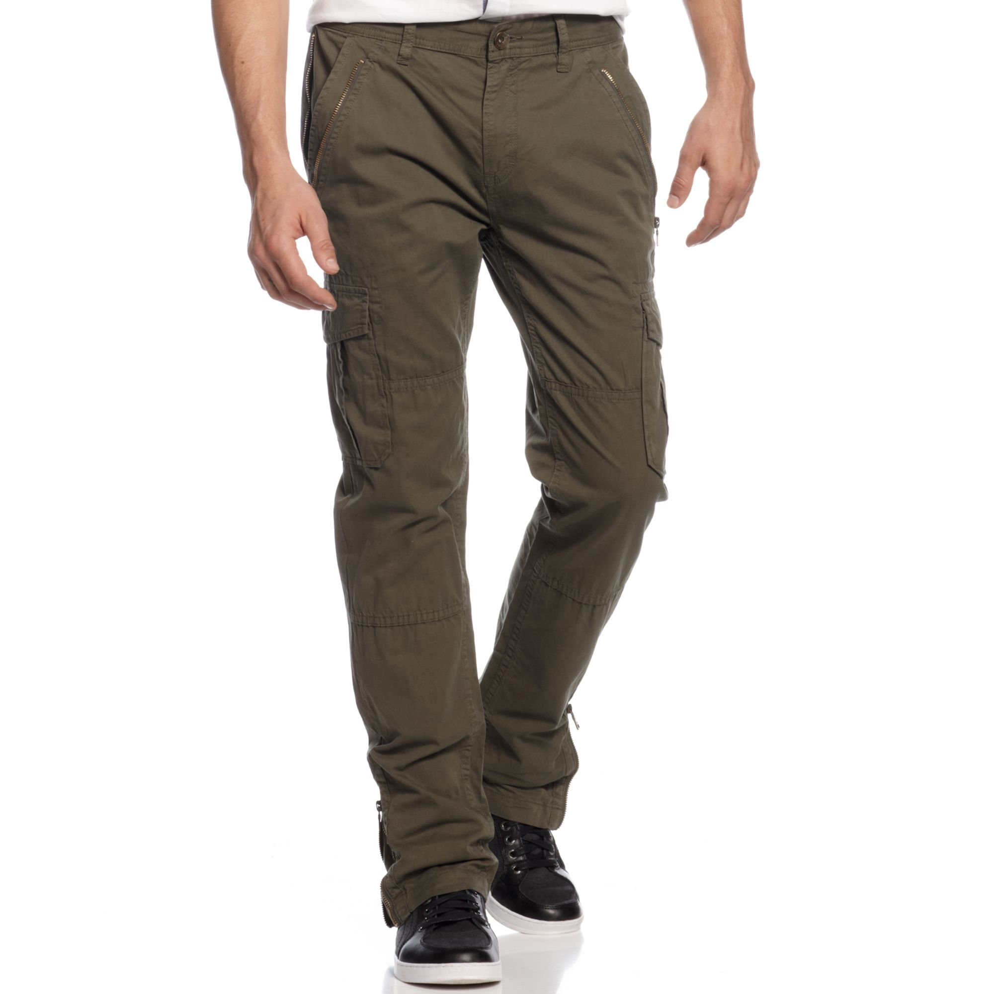 Guess Iconic Twill Cargo Pants in Green for Men - Lyst