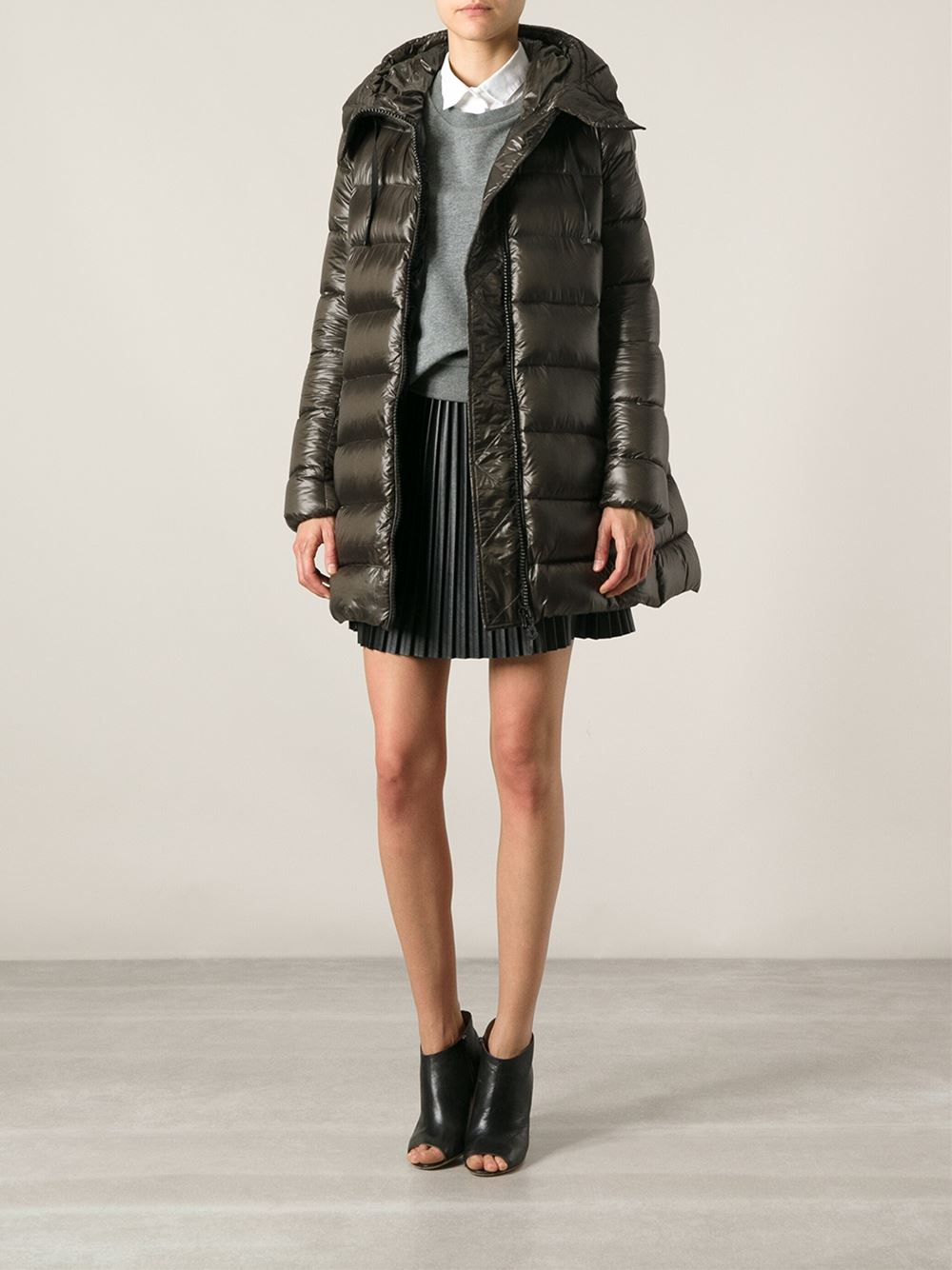 Moncler Suyen Padded Coat in Green Lyst