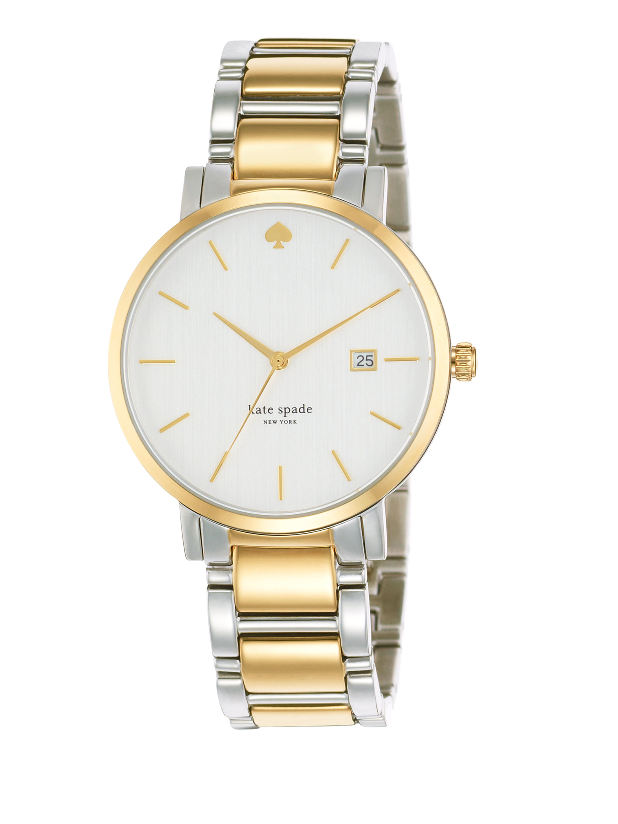 Kate Spade Gramercy Grand Two-Tone Stainless Steel Bracelet Watch in ...