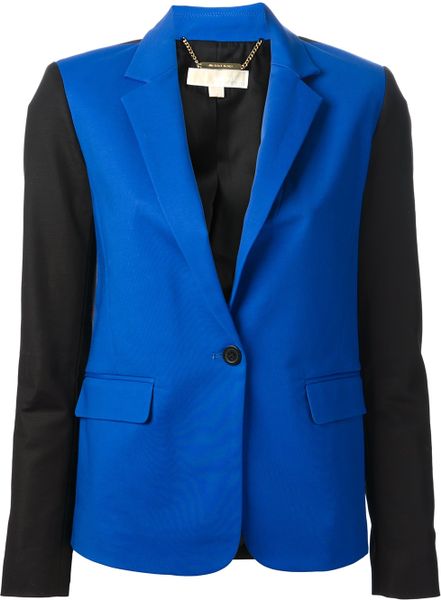 Michael Michael Kors Twotone Blazer in Blue | Lyst