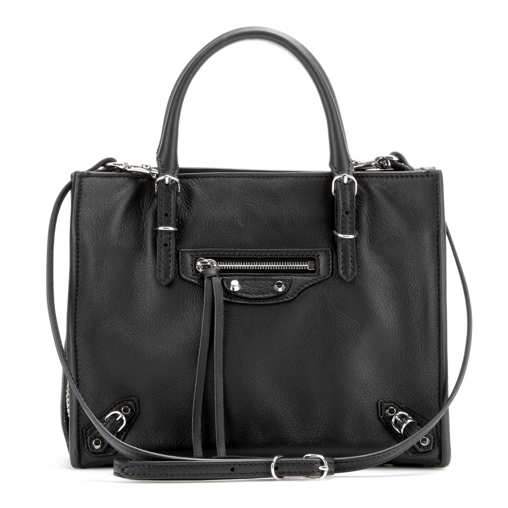 Balenciaga Mini Papier A4 Ziparound Leather Shoulder Bag in Black (noir ...