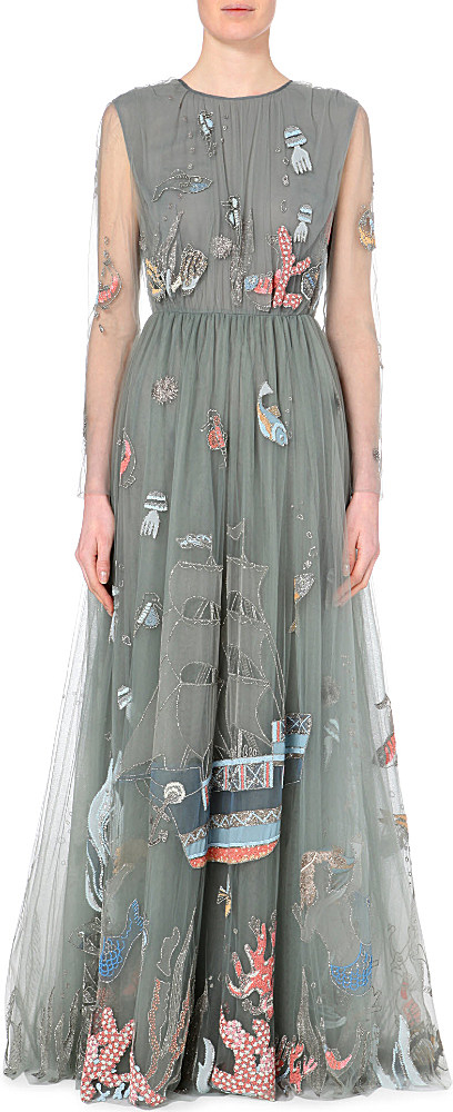 valentino green gown