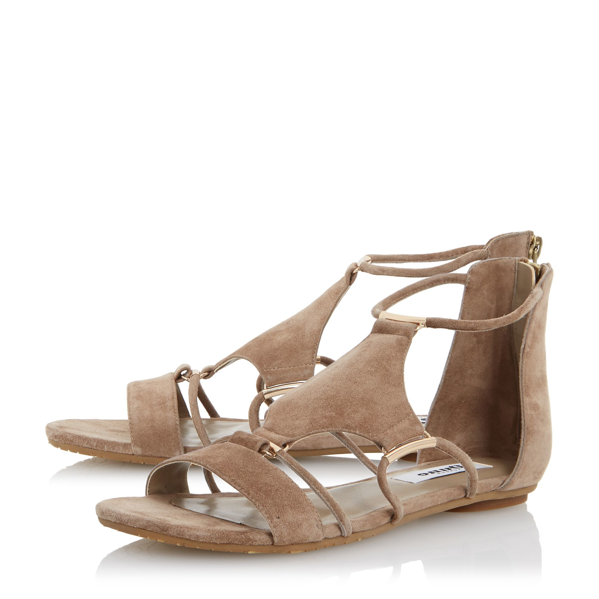 dune menu dune laik hardware detail suede flat sandals in gray taupe lyst dune menu dune laik hardware detail suede flat sandals in gray taupe lyst