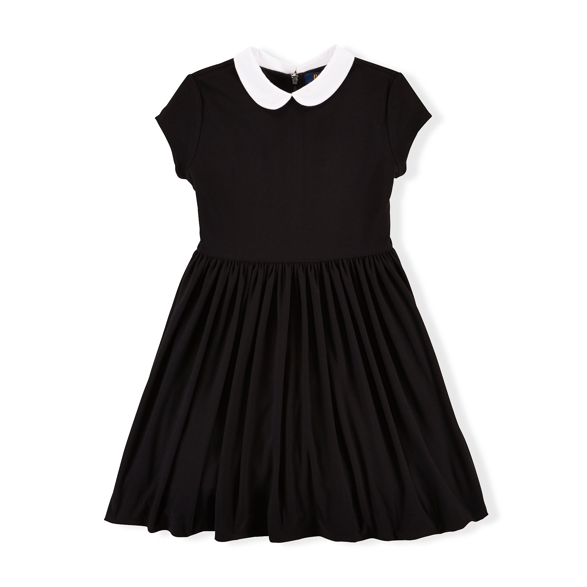Lyst Ralph Lauren Peter Pan Collar Dress In Black Gallery