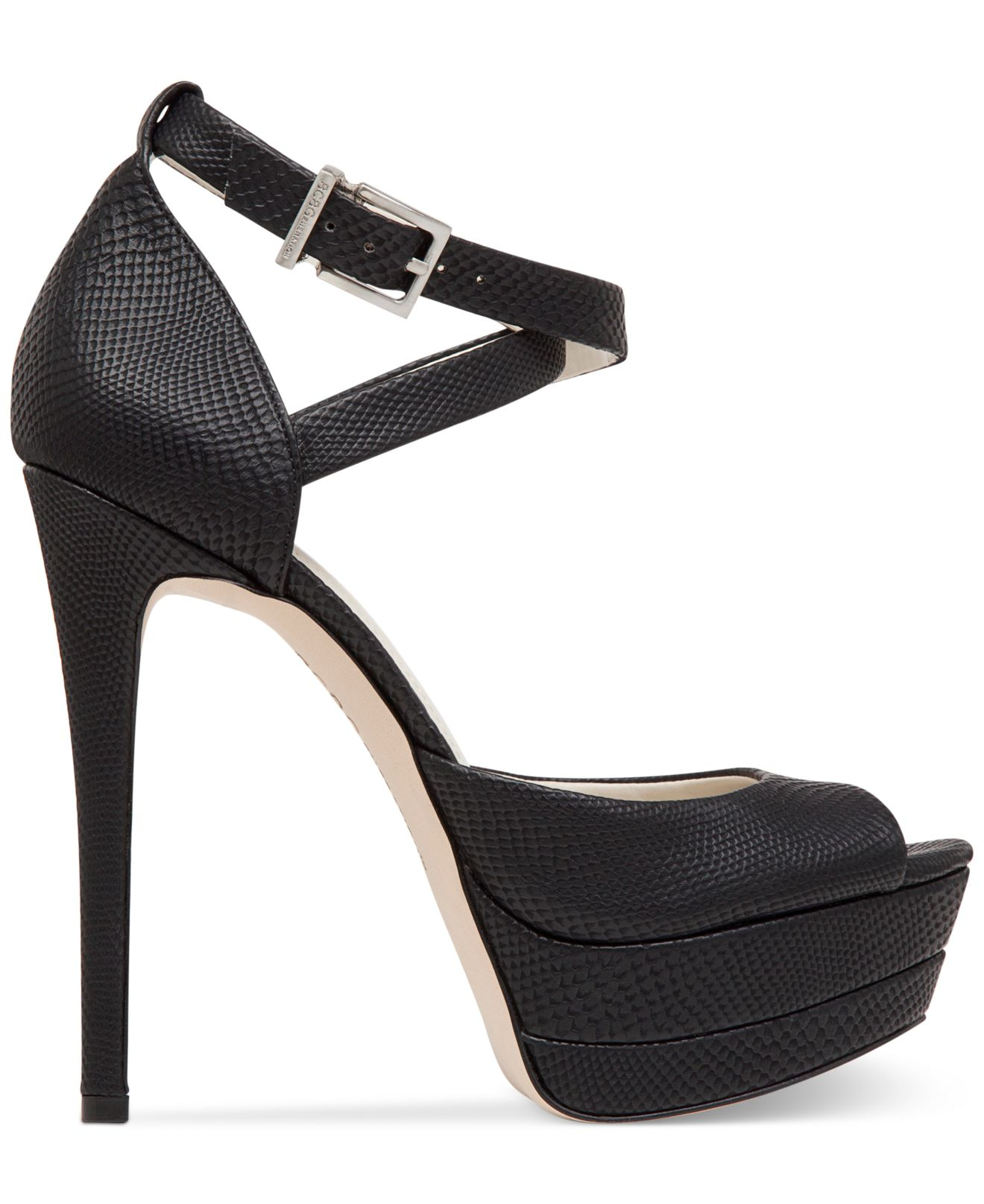 ankle strap platform pumps