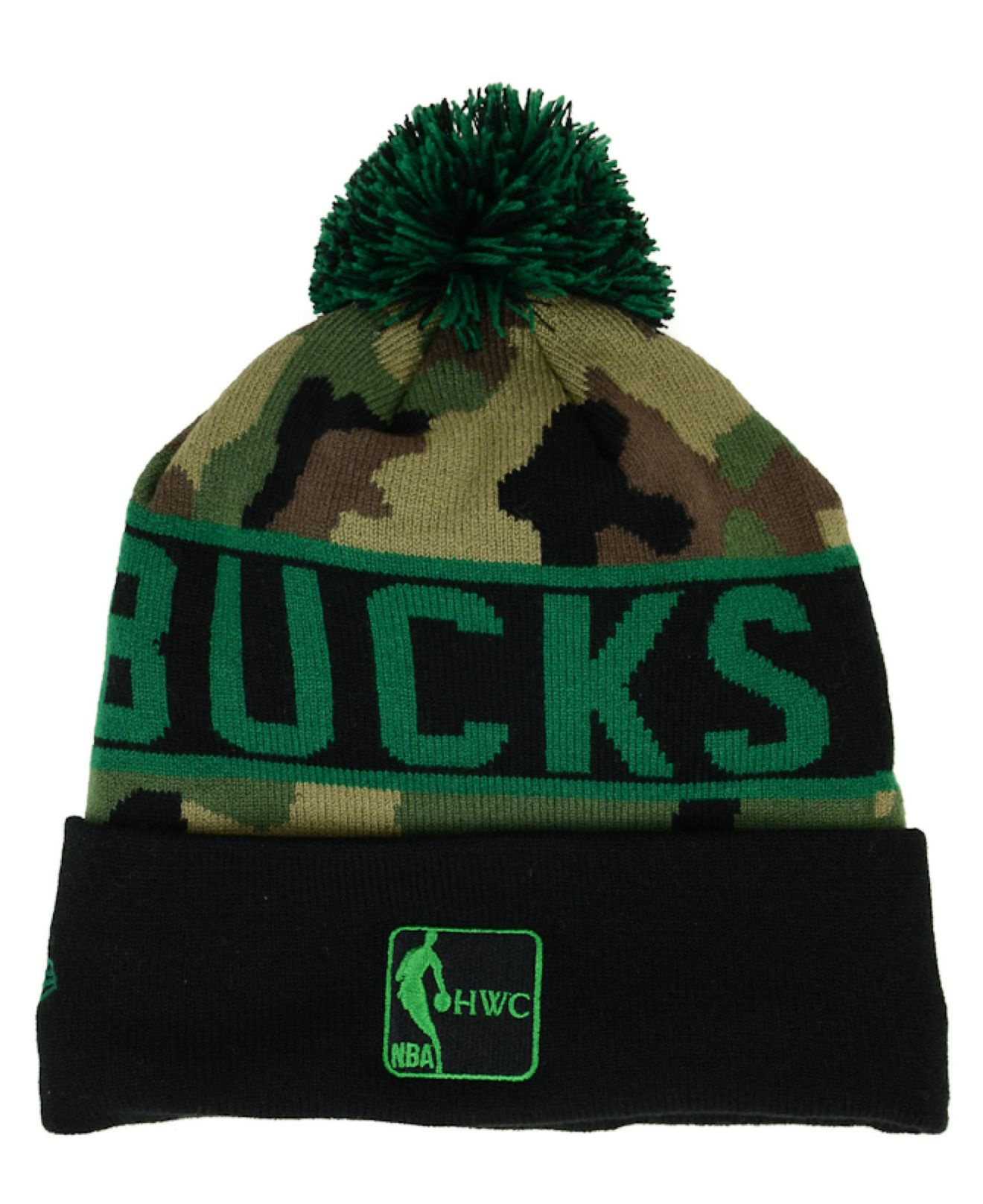 Lyst - Ktz Milwaukee Bucks Hardwood Classics Camo Pom Knit Hat in Green