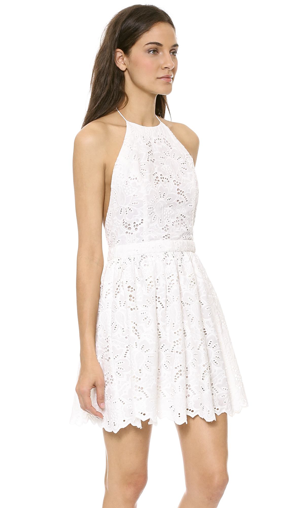 Lyst - Zimmermann Roamer Halter Cover Up Dress White in White