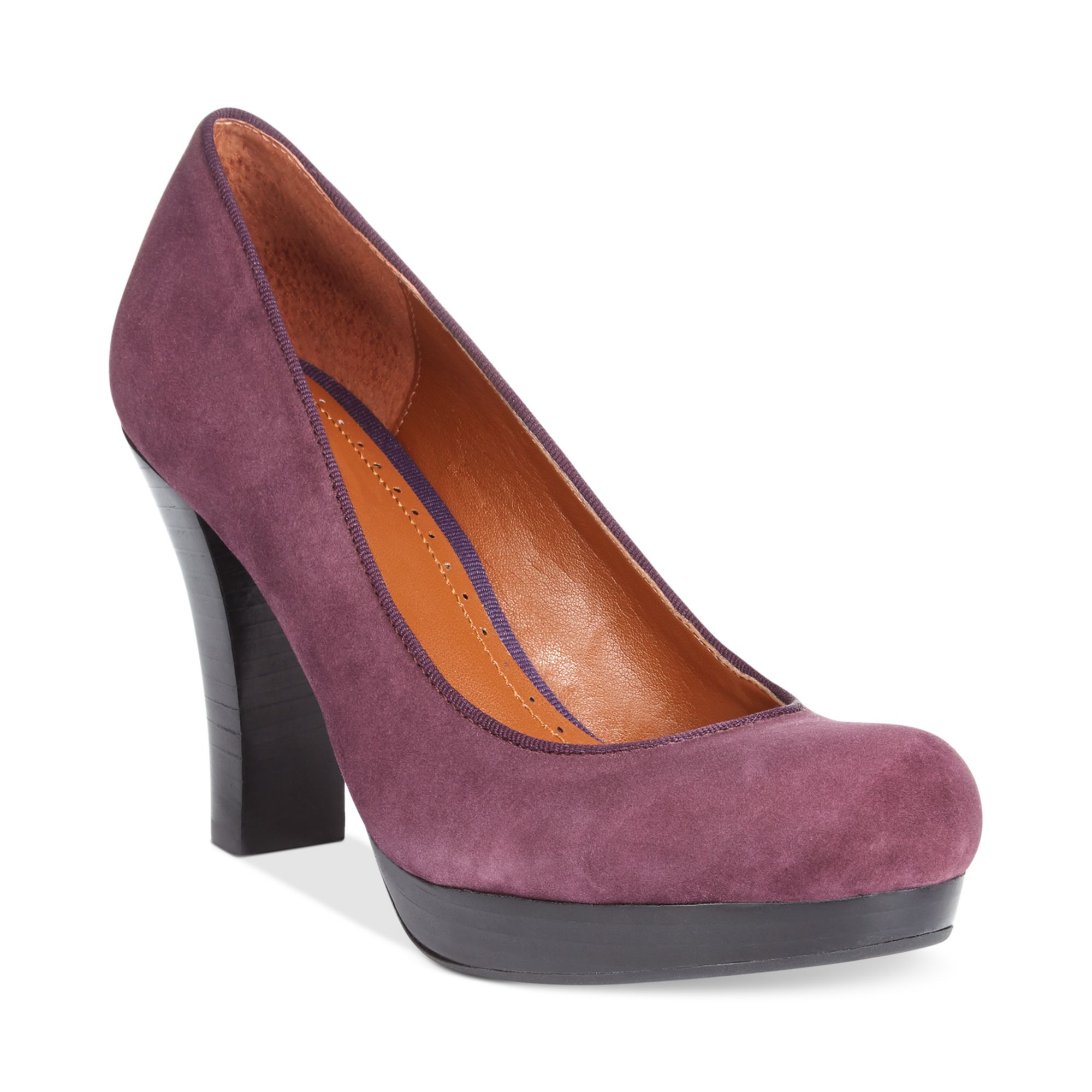 Adrienne Vittadini Marve Platform Pumps in Purple (Eggplant) | Lyst