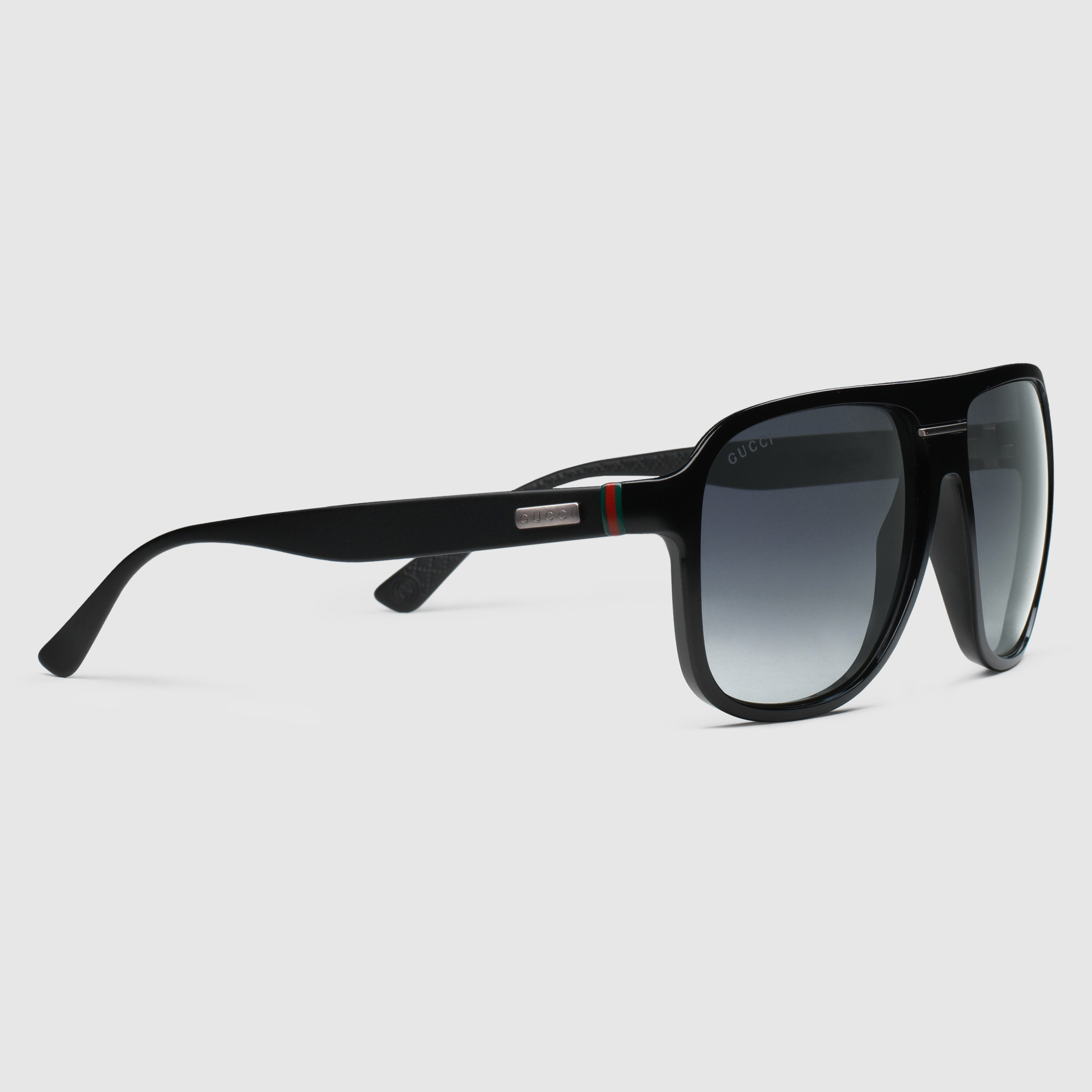 Lyst - Gucci Aviator Aluminum Sunglasses in Black for Men