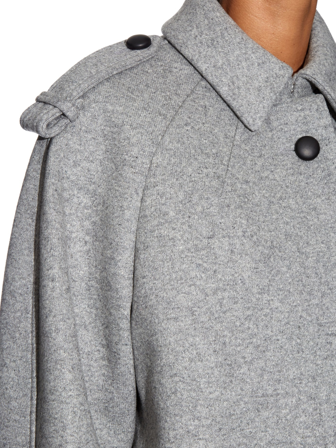 Asos Wool Peacoat In Light Grey Gray For Men Lyst Wish Winter Claw Clasp Womens Wool Blended Clic Pea Coat Jacket S L Black Light Grey Dark Coffee