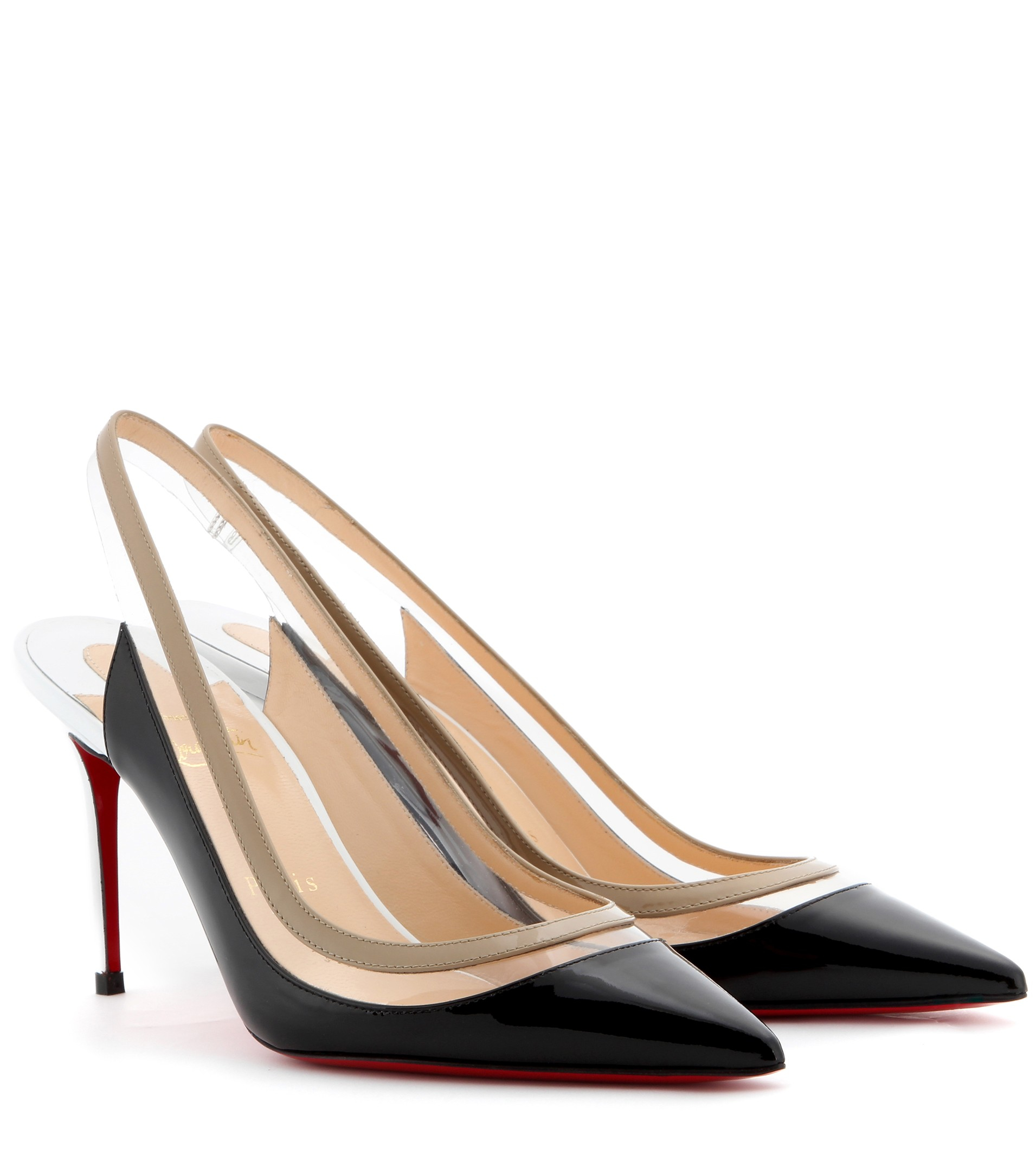 Christian louboutin Paulina Patent Leather Slingback Pumps in ...