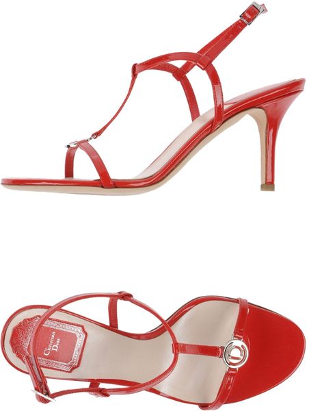 Dior Sandals in Red | Lyst