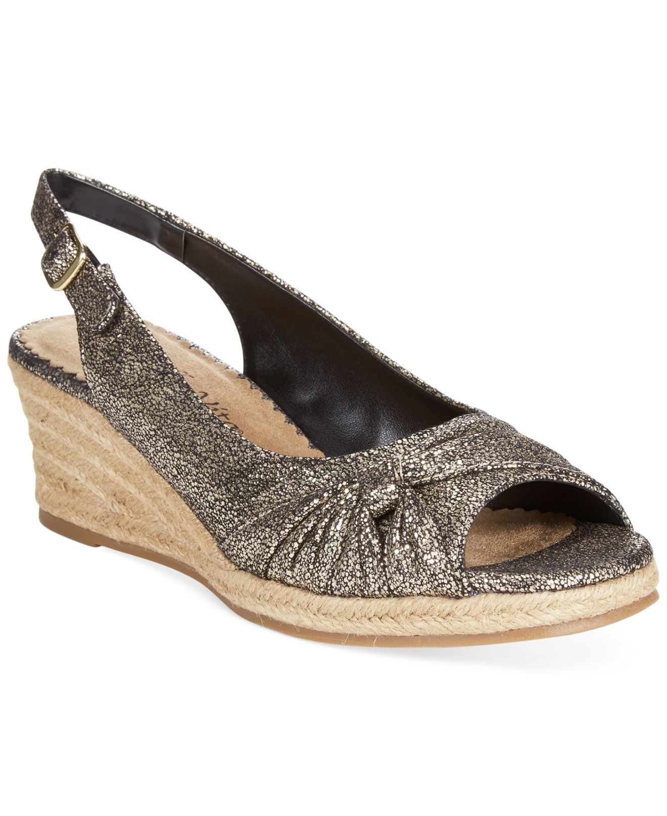 Bella vita Sangria Too Espadrille Platform Wedge Sandals in Black | Lyst