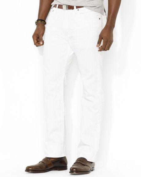 Ralph Lauren Polo Big and Tall Classicfit Hudson White Jeans in White ...