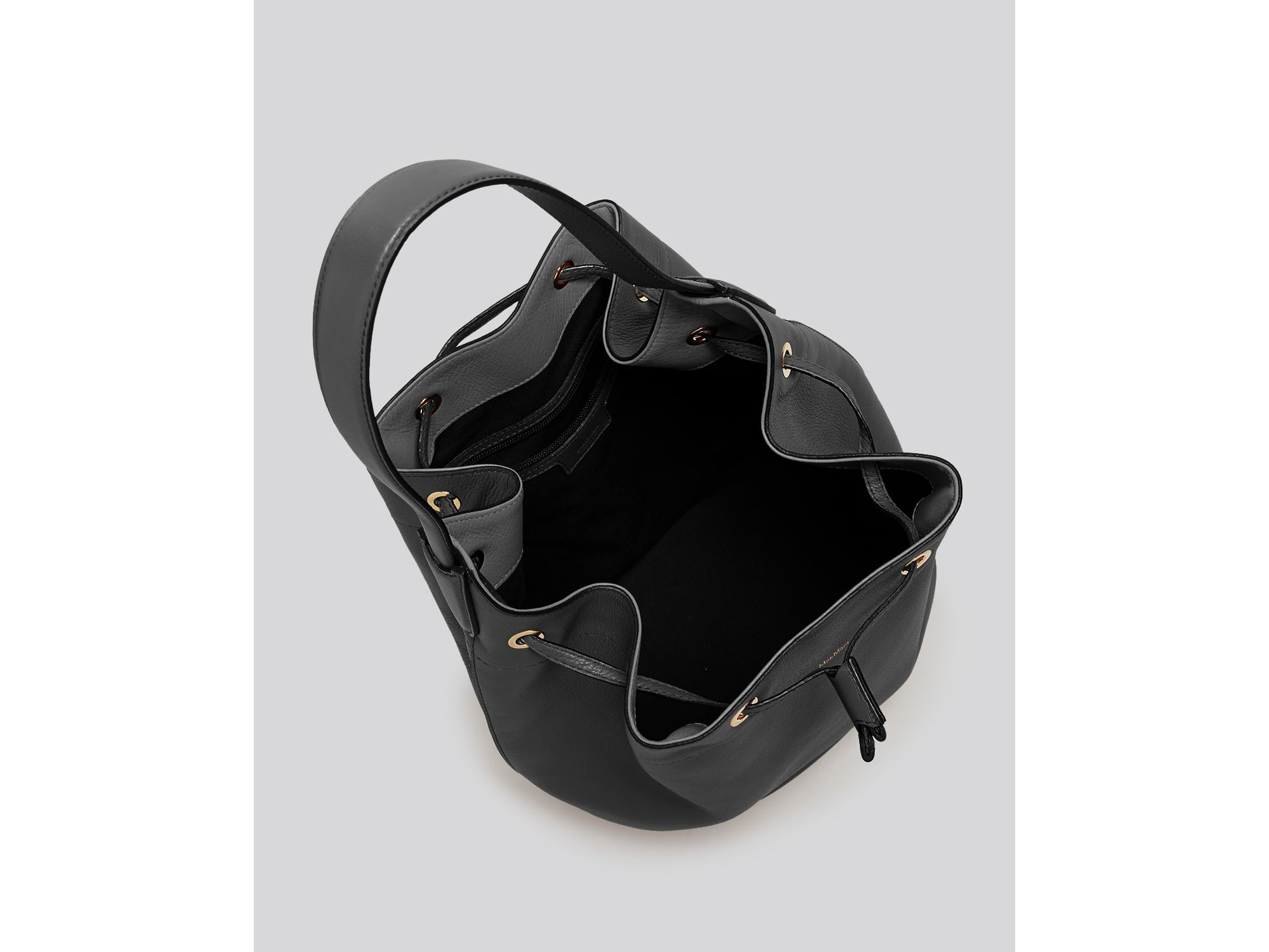 Lyst - Max Mara Shoulder Bag - Medium Bucket in Black