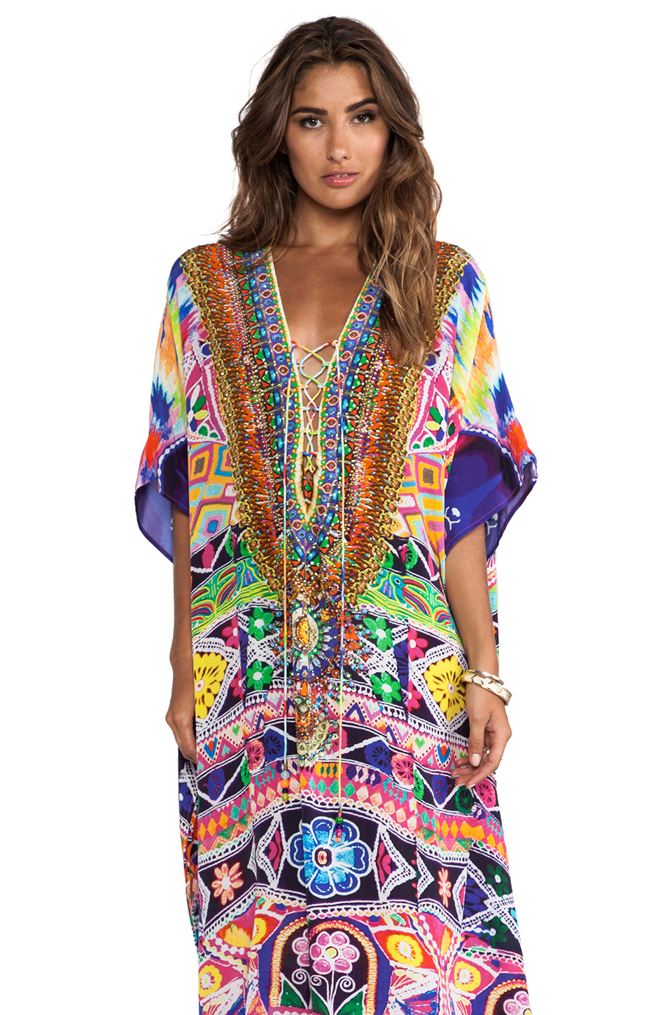 Lyst - Camilla Lace Up Kaftan