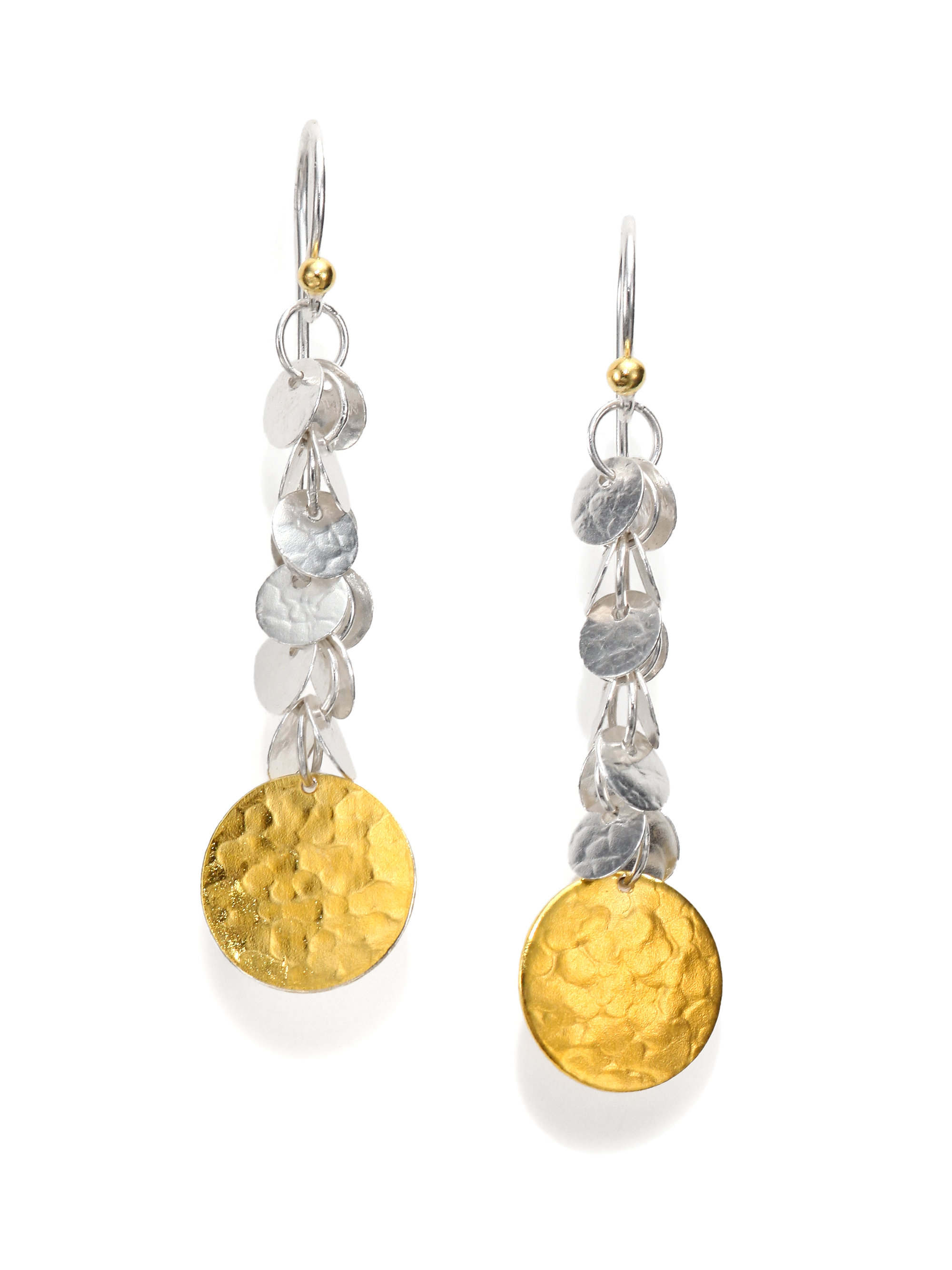 Lyst - Gurhan Lush Sterling Silver & 24K Yellow Gold Drop Earrings in ...