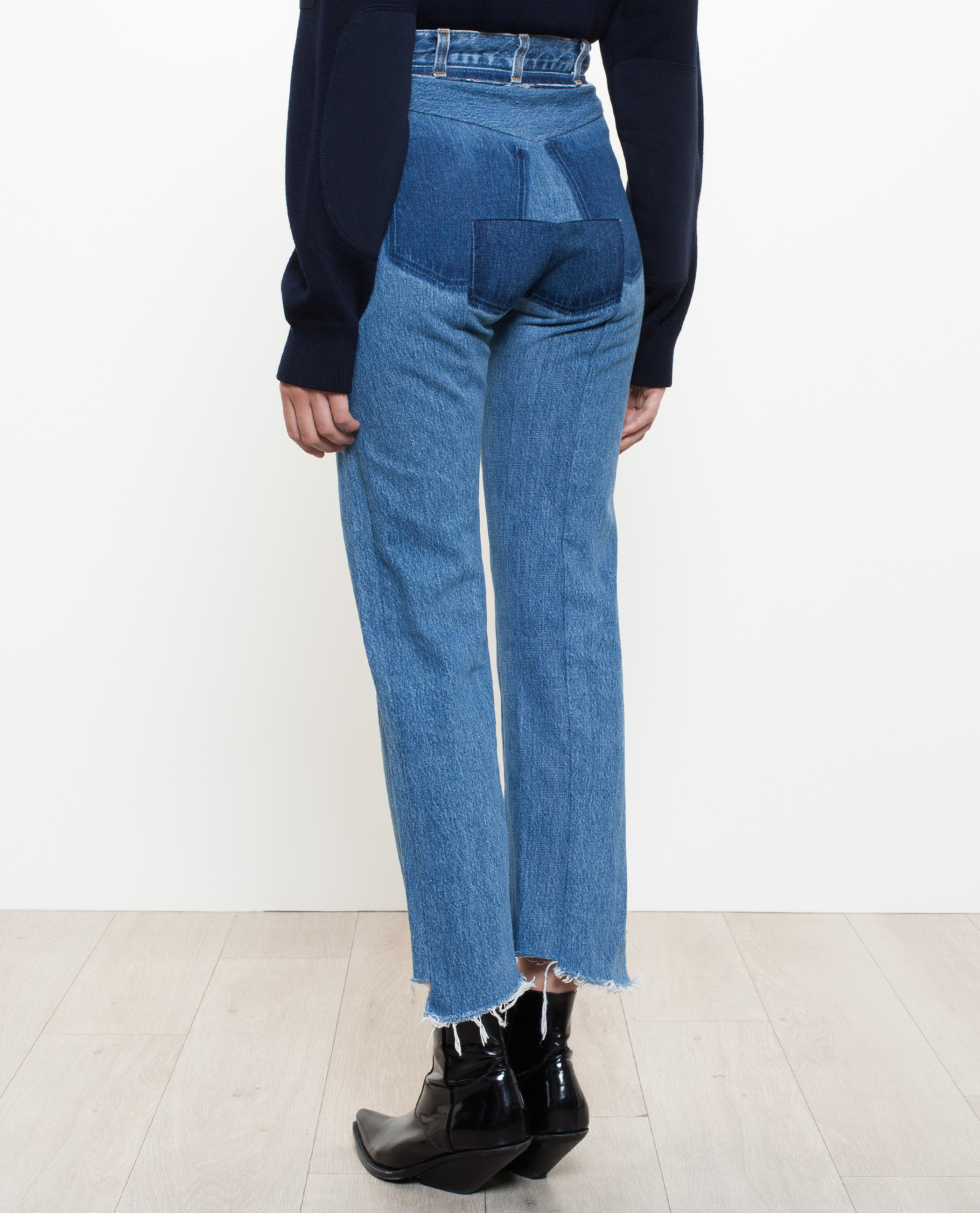 Lyst Vetements Slim Jeans With Uneven Hem in Blue