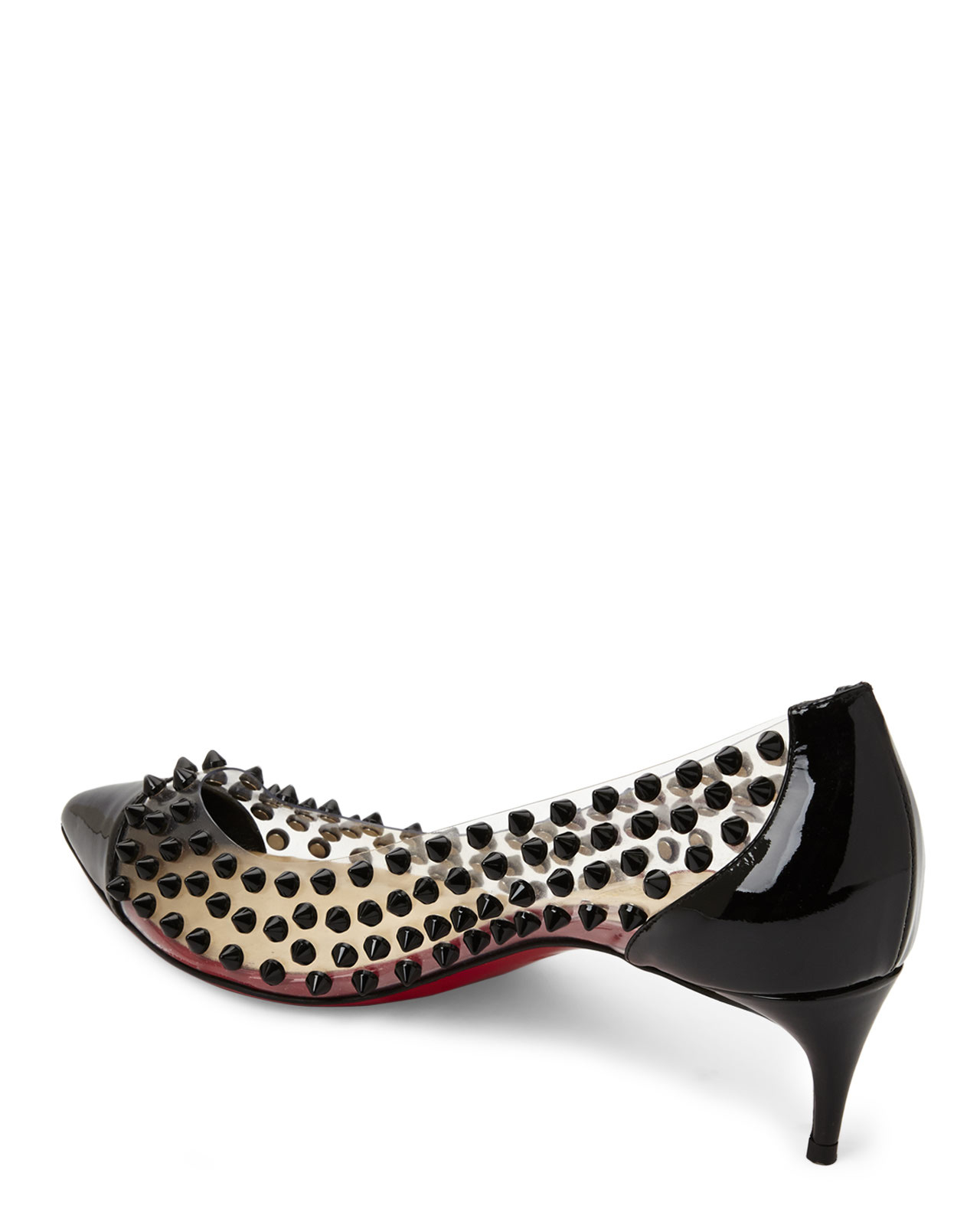 Christian louboutin Black Spike Me Pumps in Black | Lyst