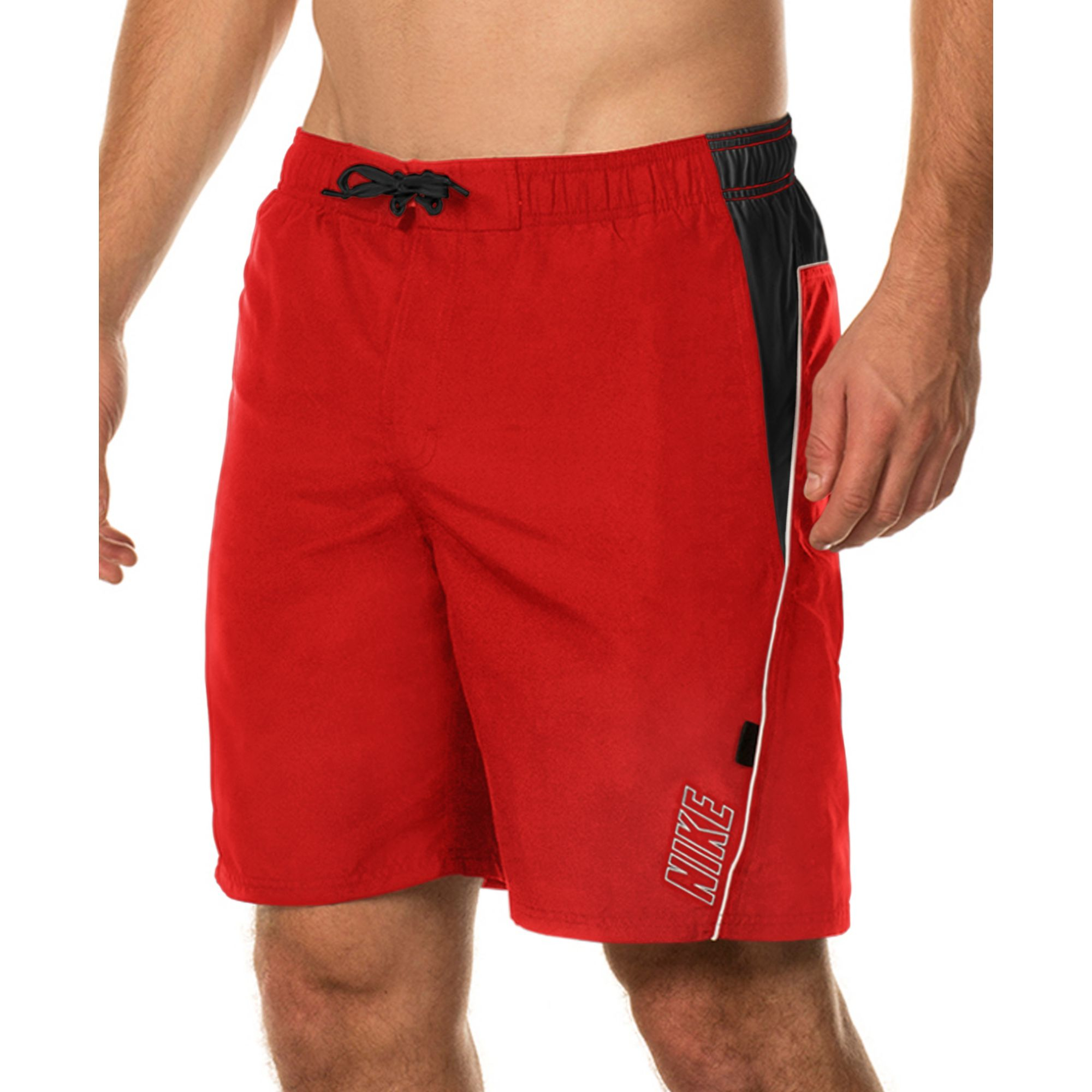 Nike Big And Tall Core Contend Volley Swim Trunks in Red for Men ...