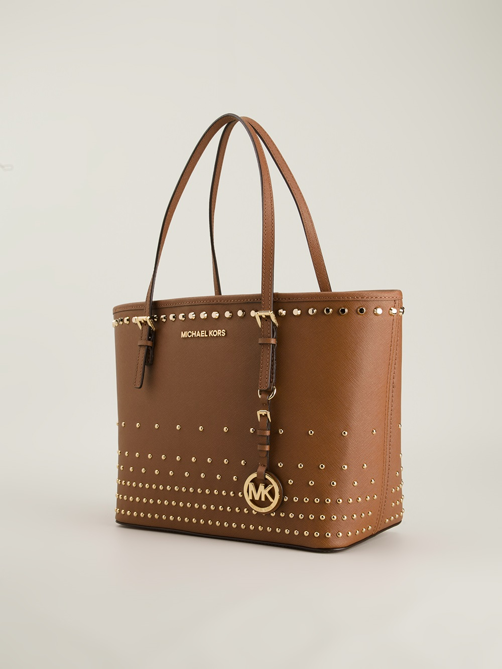 michael kors jet set medium tote brown