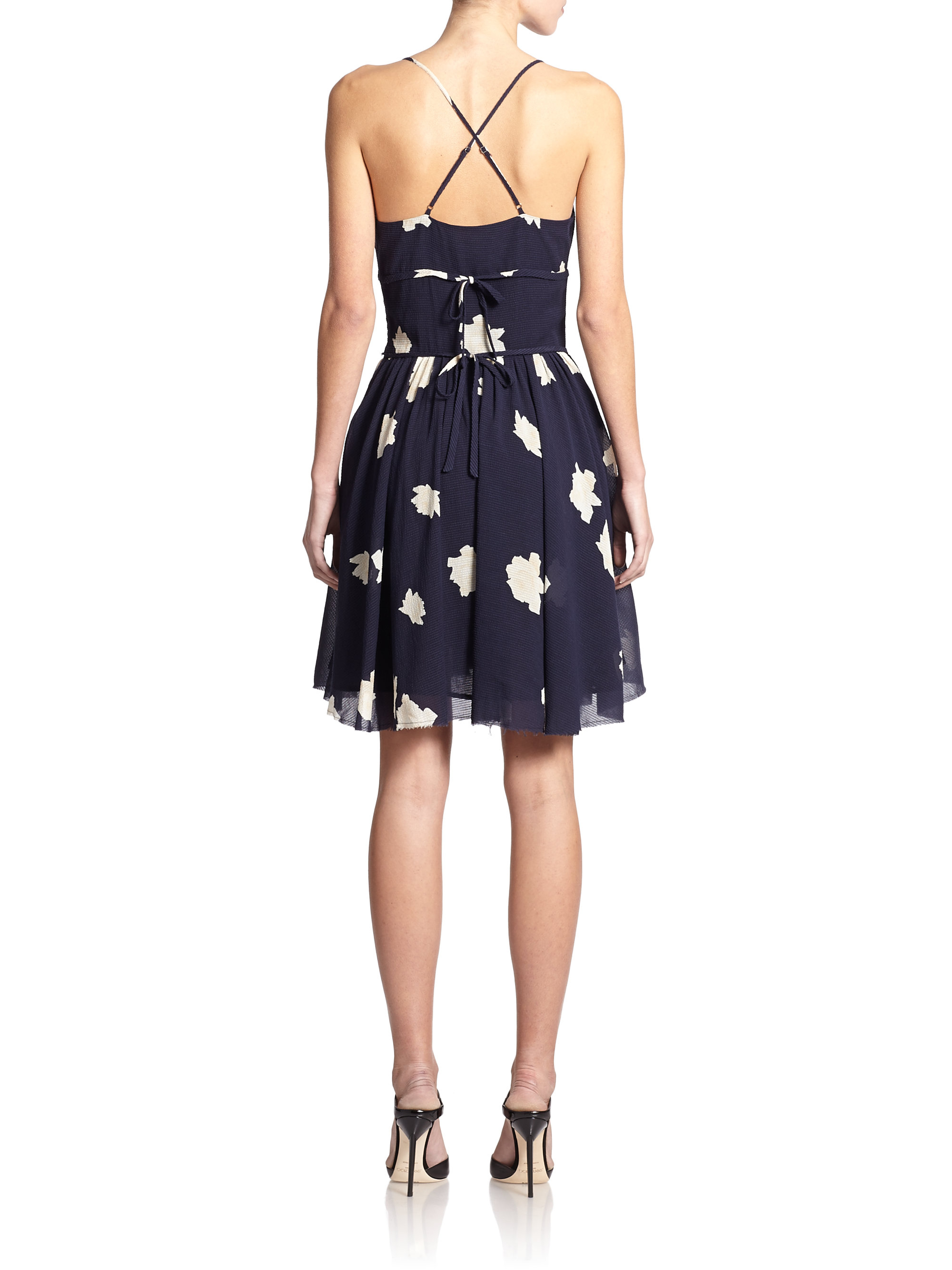 silk slip dress navy