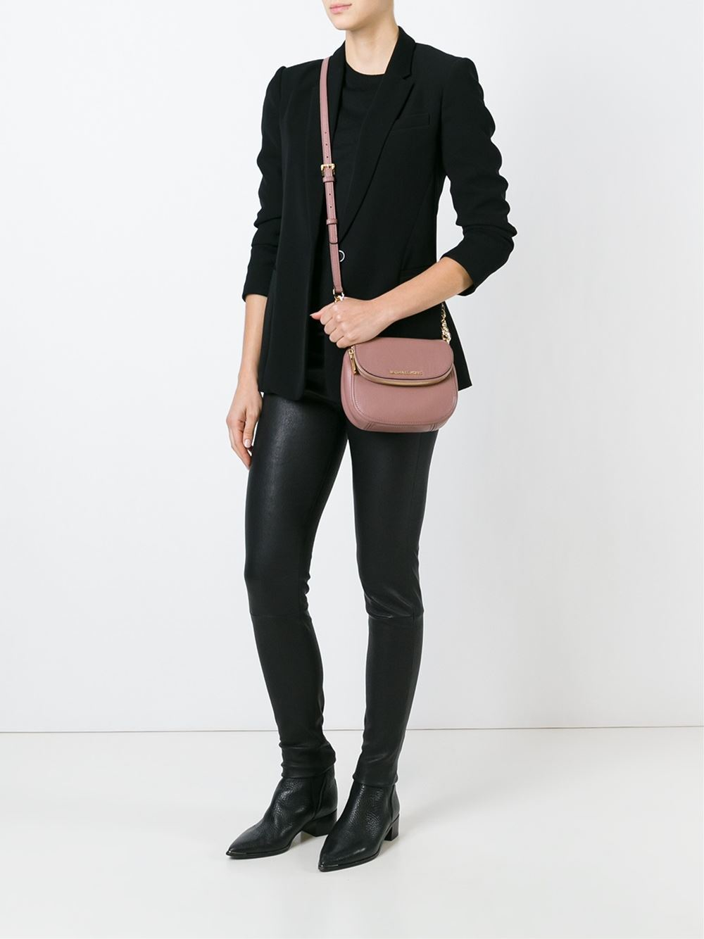 MICHAEL Michael Kors &#39;bedford&#39; Crossbody Bag in Pink - Lyst