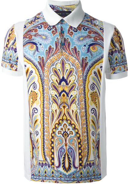 Etro Largepaisleyprint Sport Shirt in Multicolor for Men (white) | Lyst