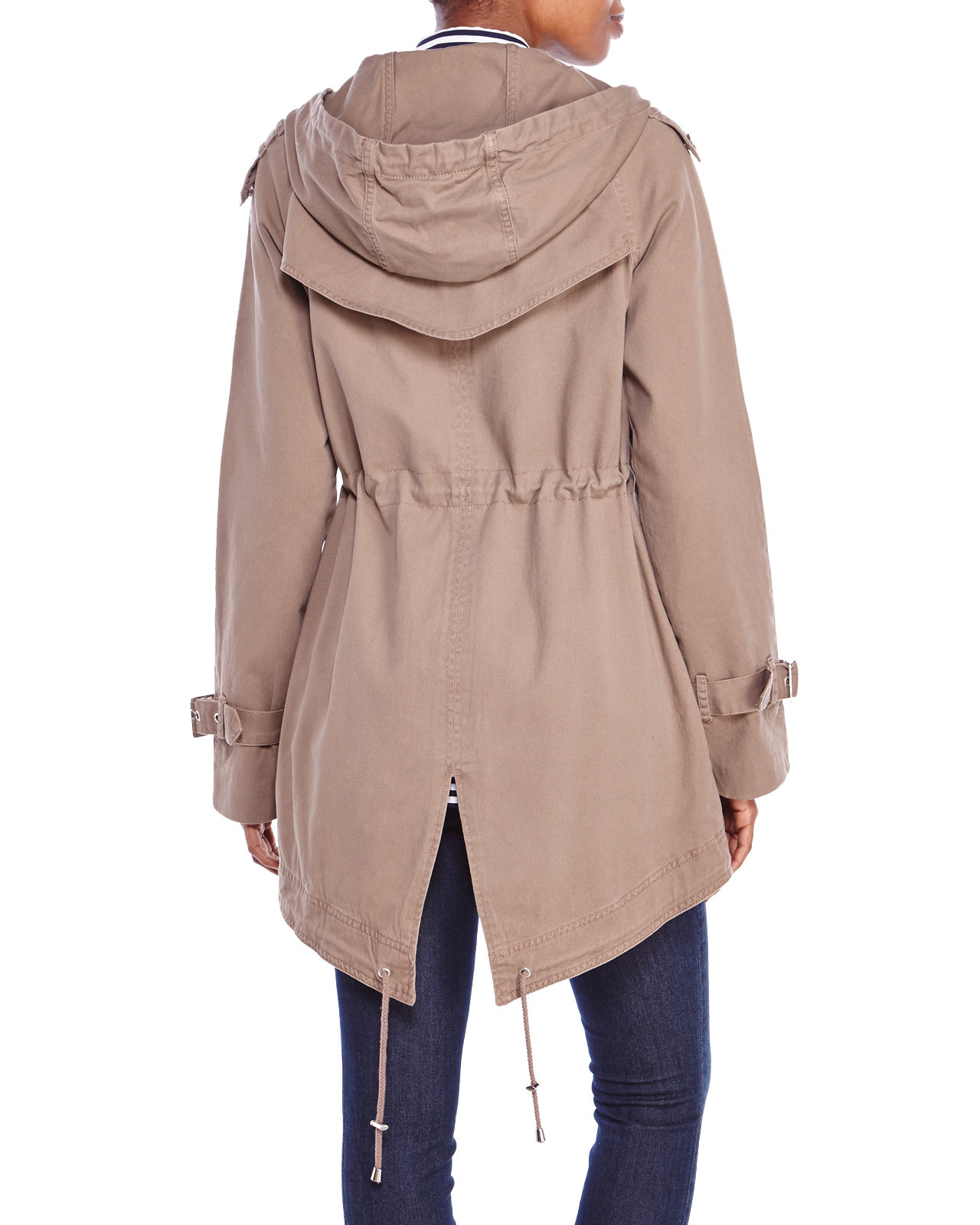 Lyst Bcbgeneration Tan Hooded Anorak Jacket In Brown 