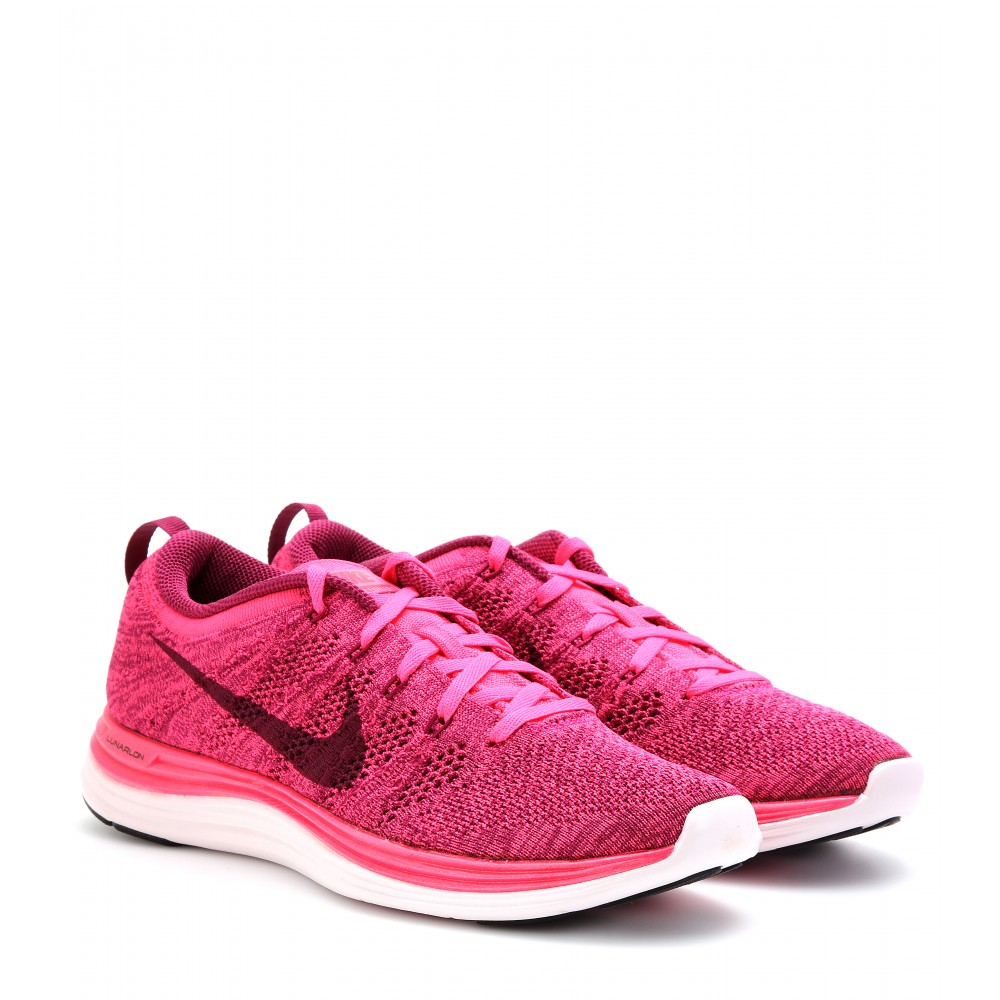 Nike Flyknit Lunar 1 Sneakers in Pink | Lyst