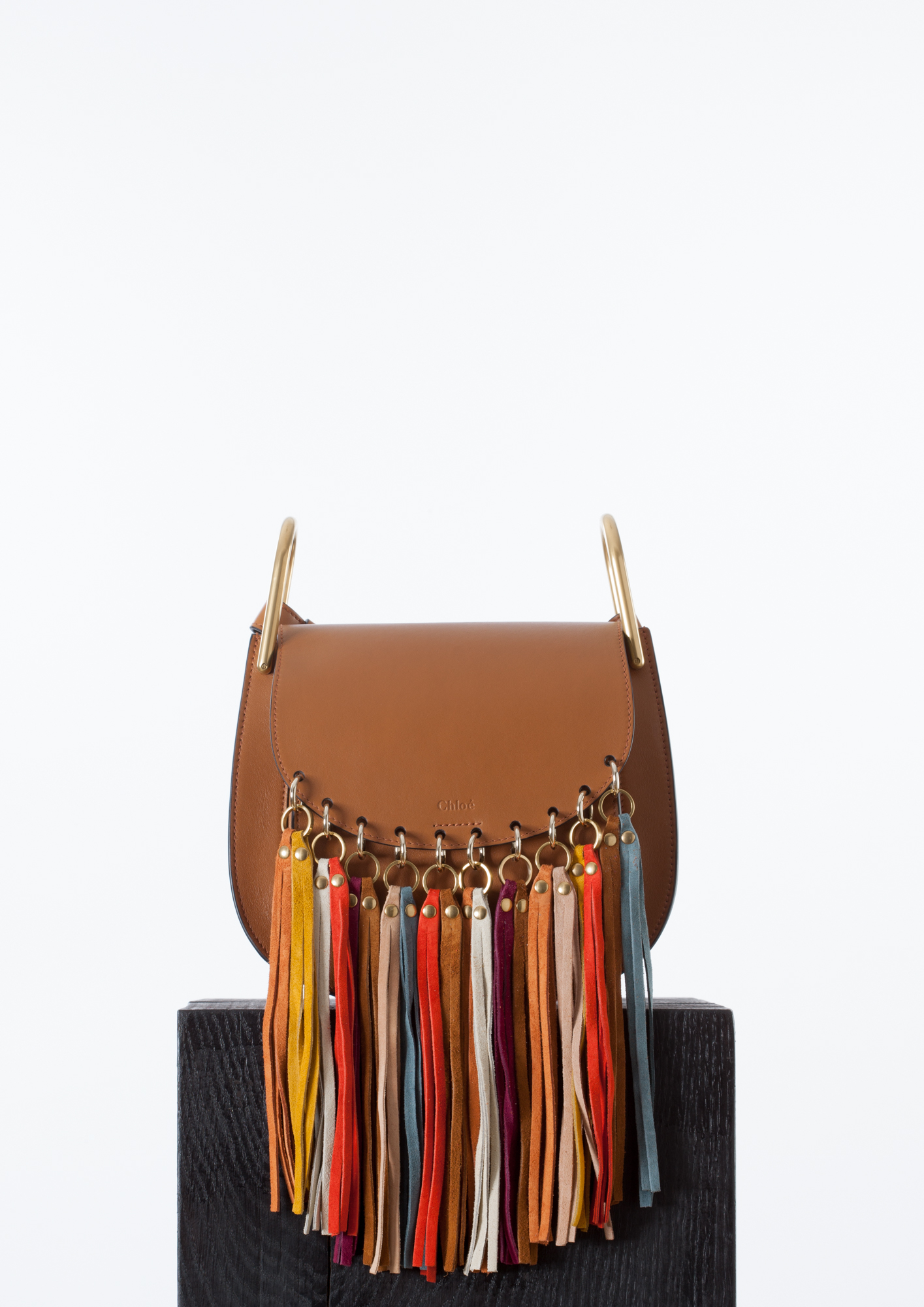 chleo handbags - Chlo Caramel Small Hudson Bag With Multicolor Fringes in Brown ...