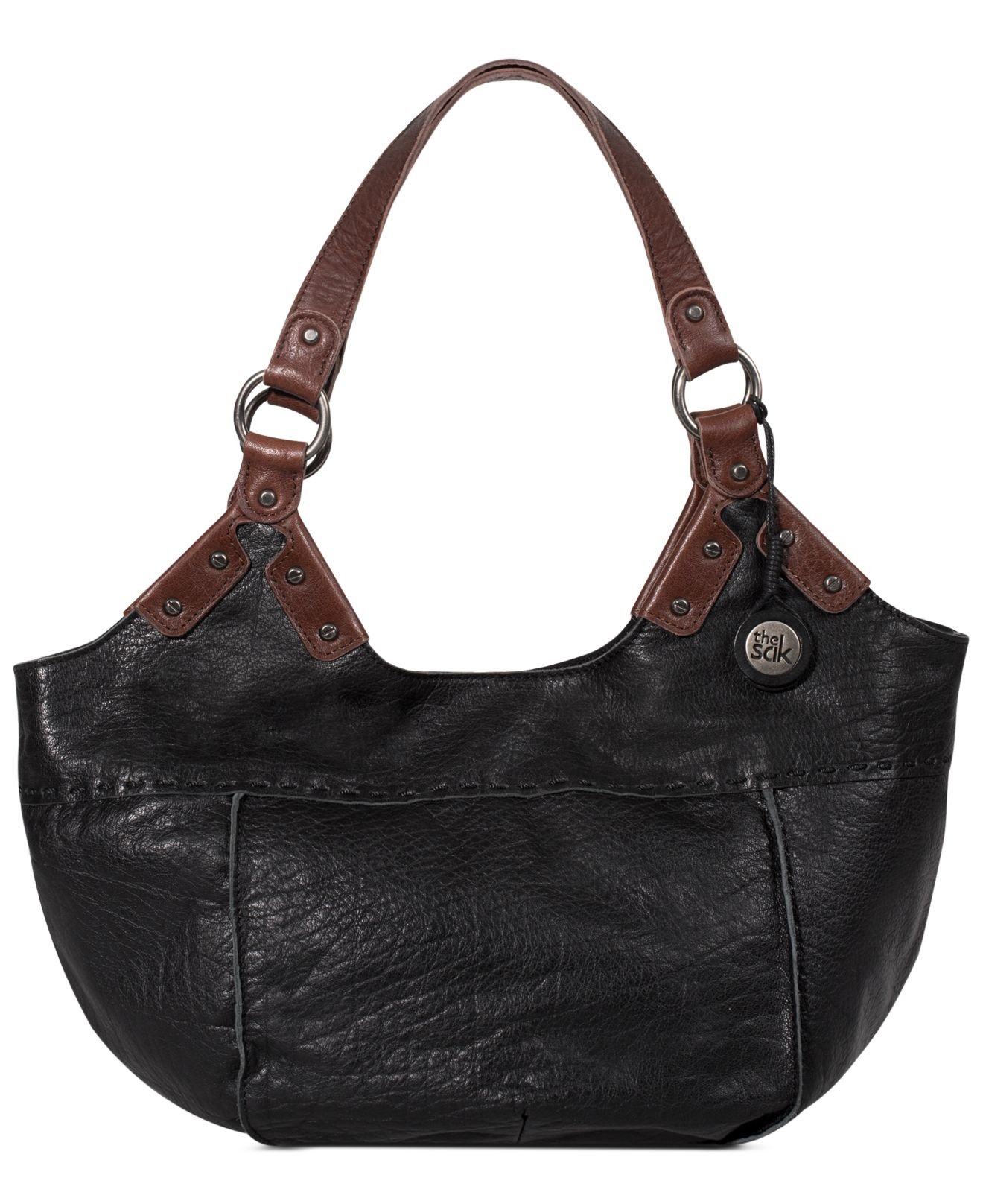 Lyst The Sak Indio Leather Satchel In Black