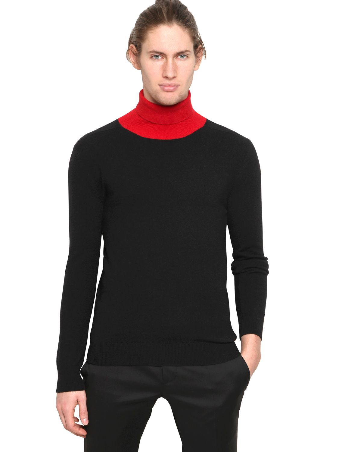 Alexander mcqueen Wool Cashmere Knit Turtleneck Sweater in Red for Men ...