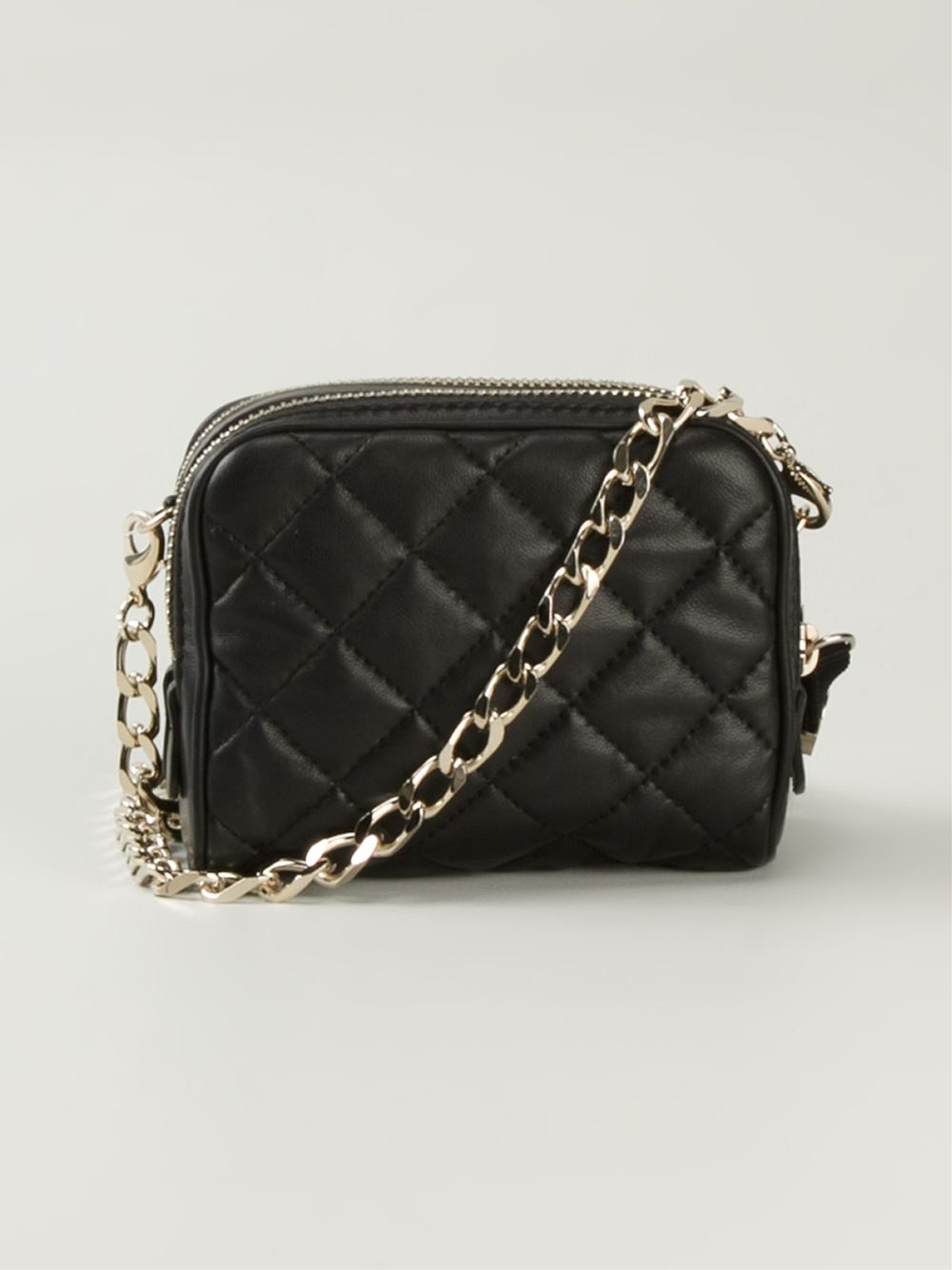 quilted shoulder bag black