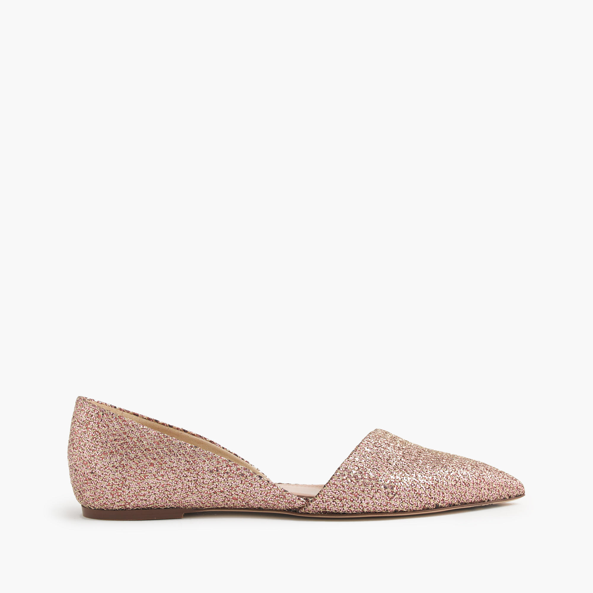 J.crew Sloan Mermaid Glitter D'orsay Flats in Pink | Lyst