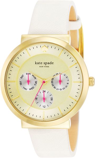 Kate Spade Ladies Multi-Function Metro Grand Watch in White | Lyst