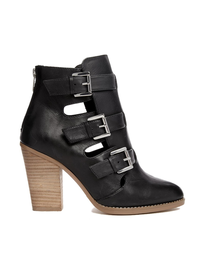 asos black leather boots