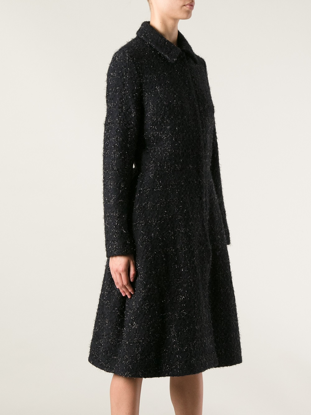 Lyst - Simone rocha Textured Coat in Black