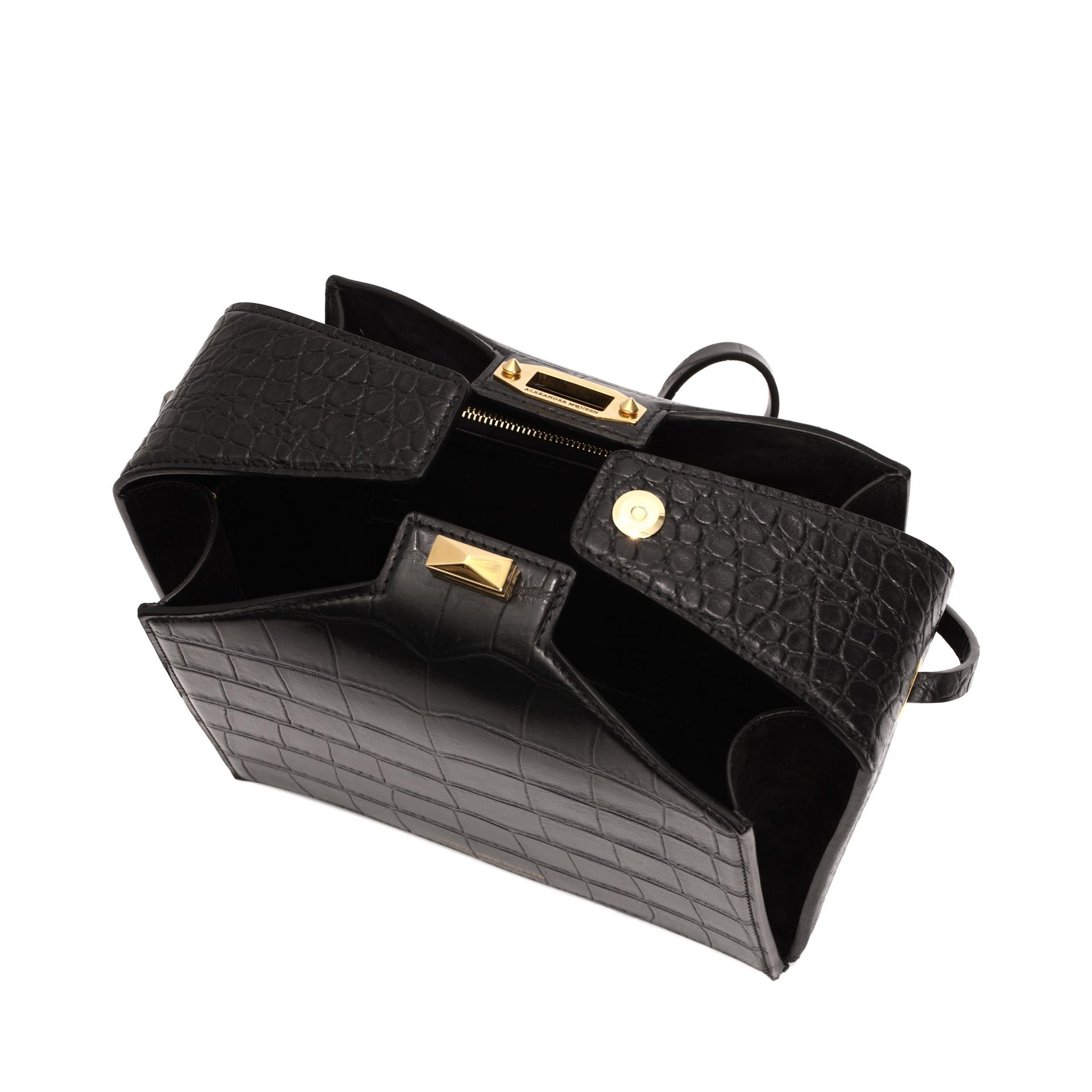 alexander mcqueen black crocodile