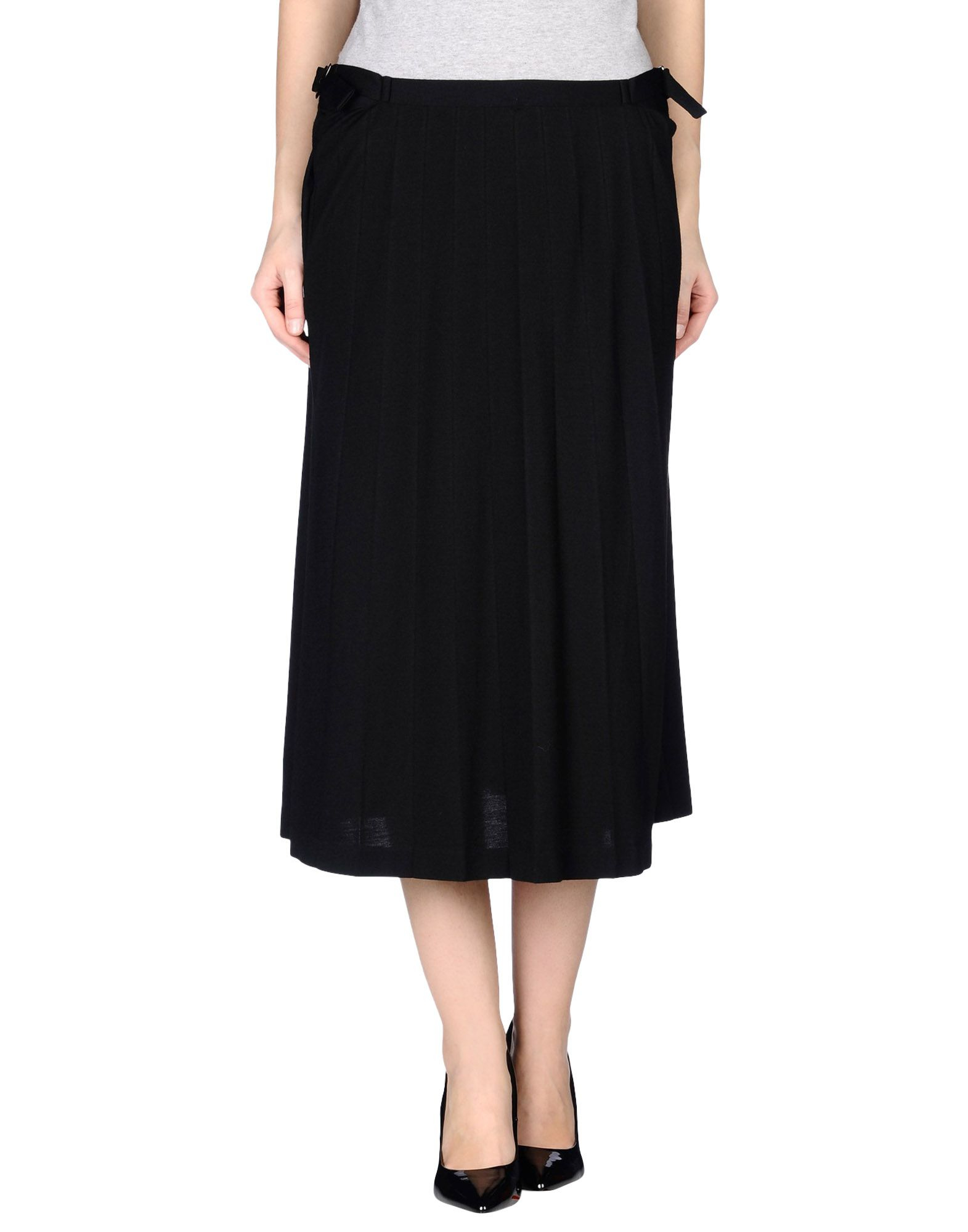 Yohji yamamoto 3/4 Length Skirt in Black | Lyst