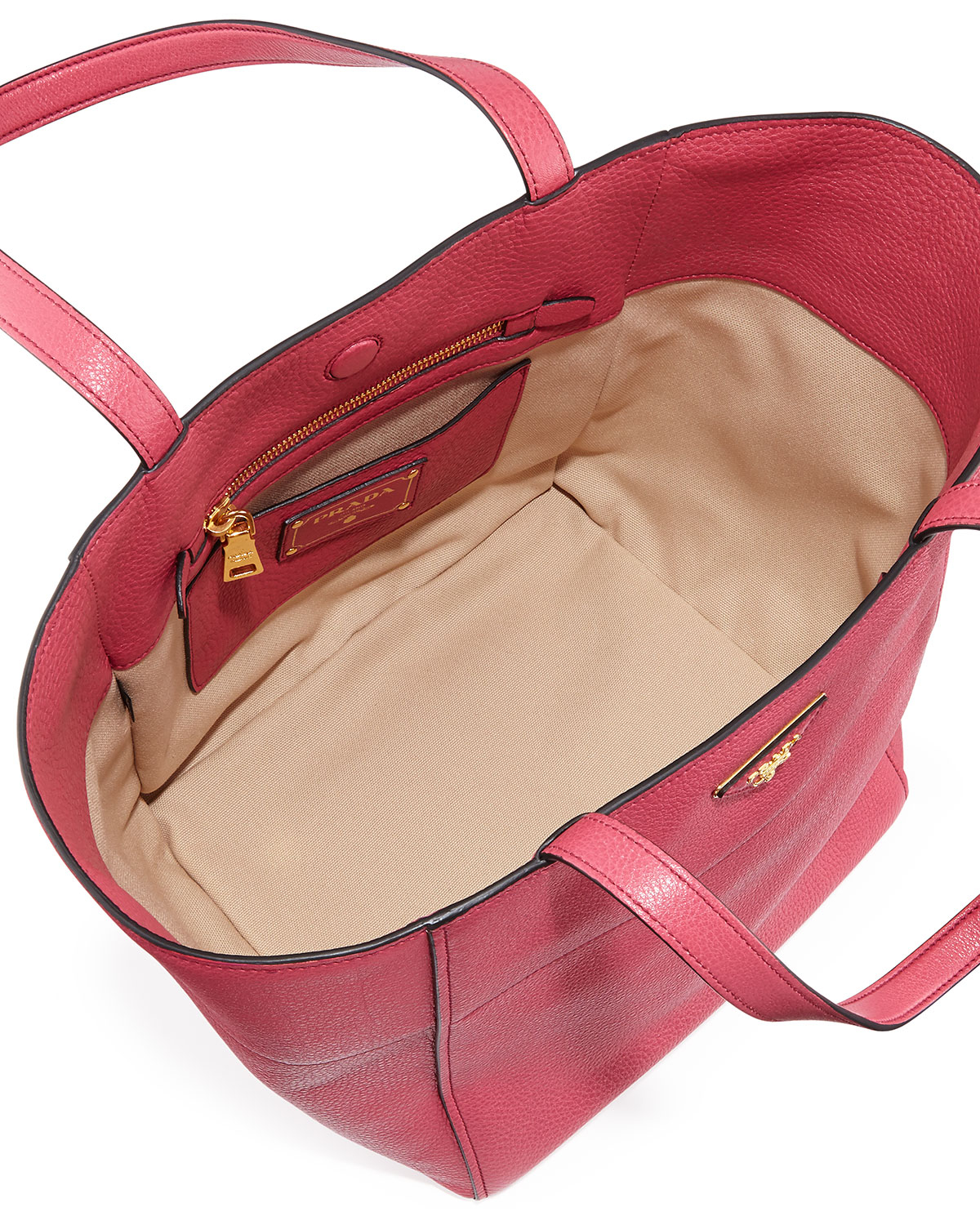 Prada Daino Small Shopper Tote Bag in Pink | Lyst
