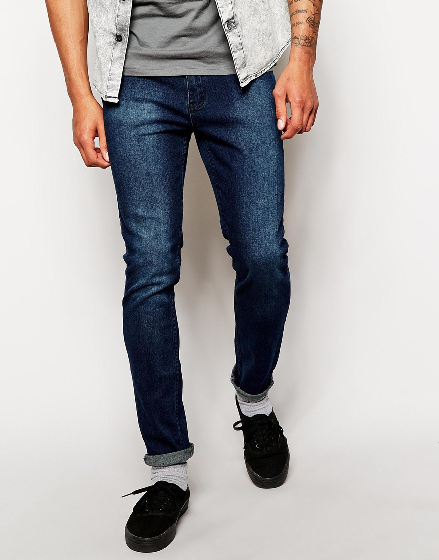 Cheap monday Tight Skinny Jeans In Dark Indigo - Blue in Blue for Men ...