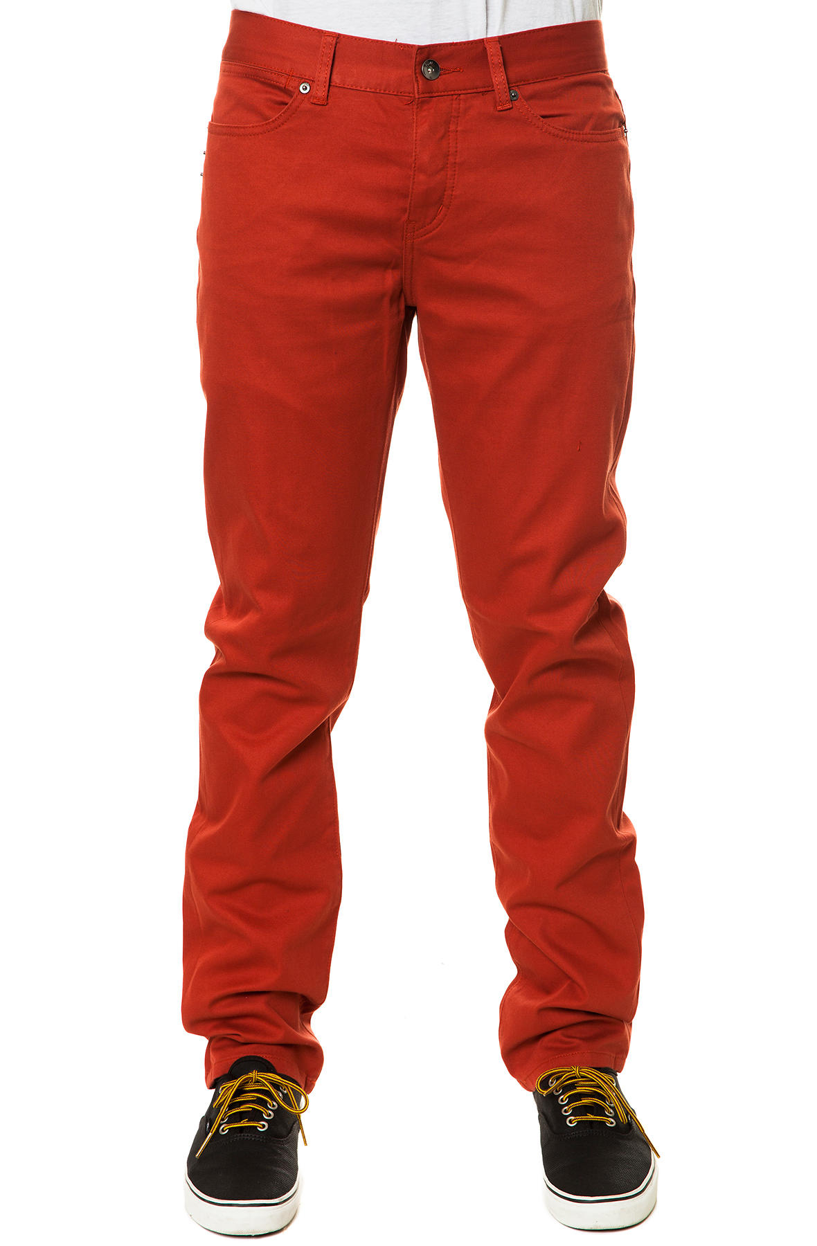 Kr3w The K Slim 5 Pocket Twill Pants in Orange for Men (Burnt Orange ...
