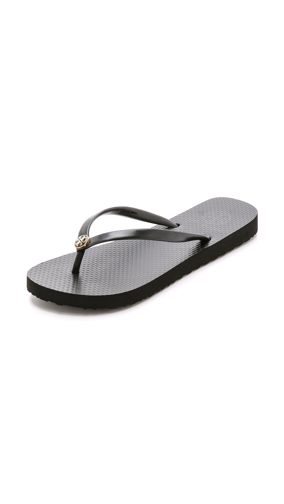 Lyst - Tory Burch Thin Flip Flops in Black