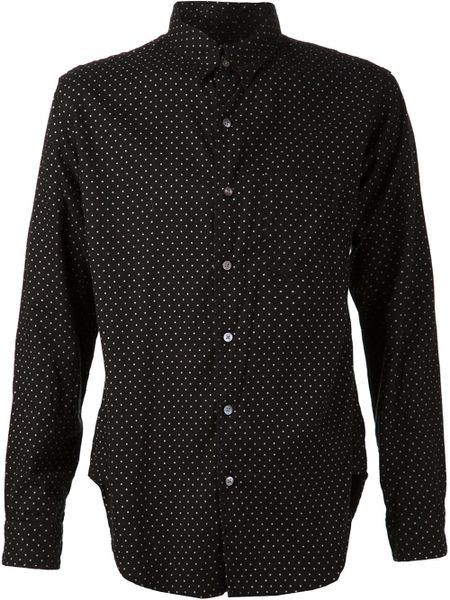 Engineered Garments Polka Dot Shirt in Black for Men | Lyst