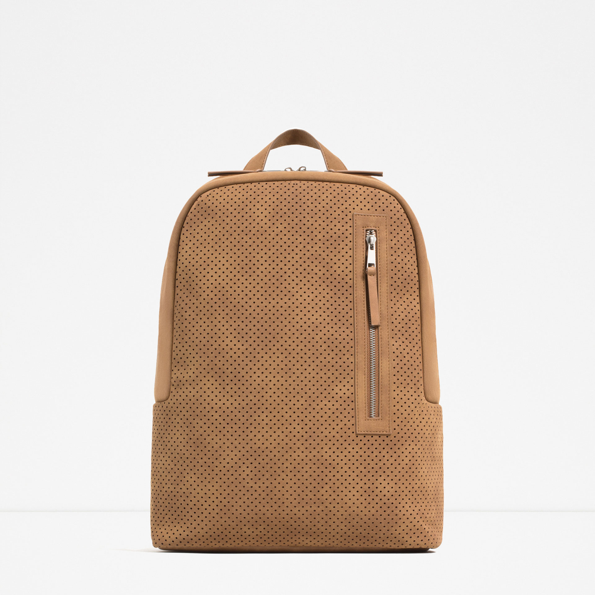 zara classic micro perforated backpack in for lyst zara classic micro perforated backpack in for lyst
