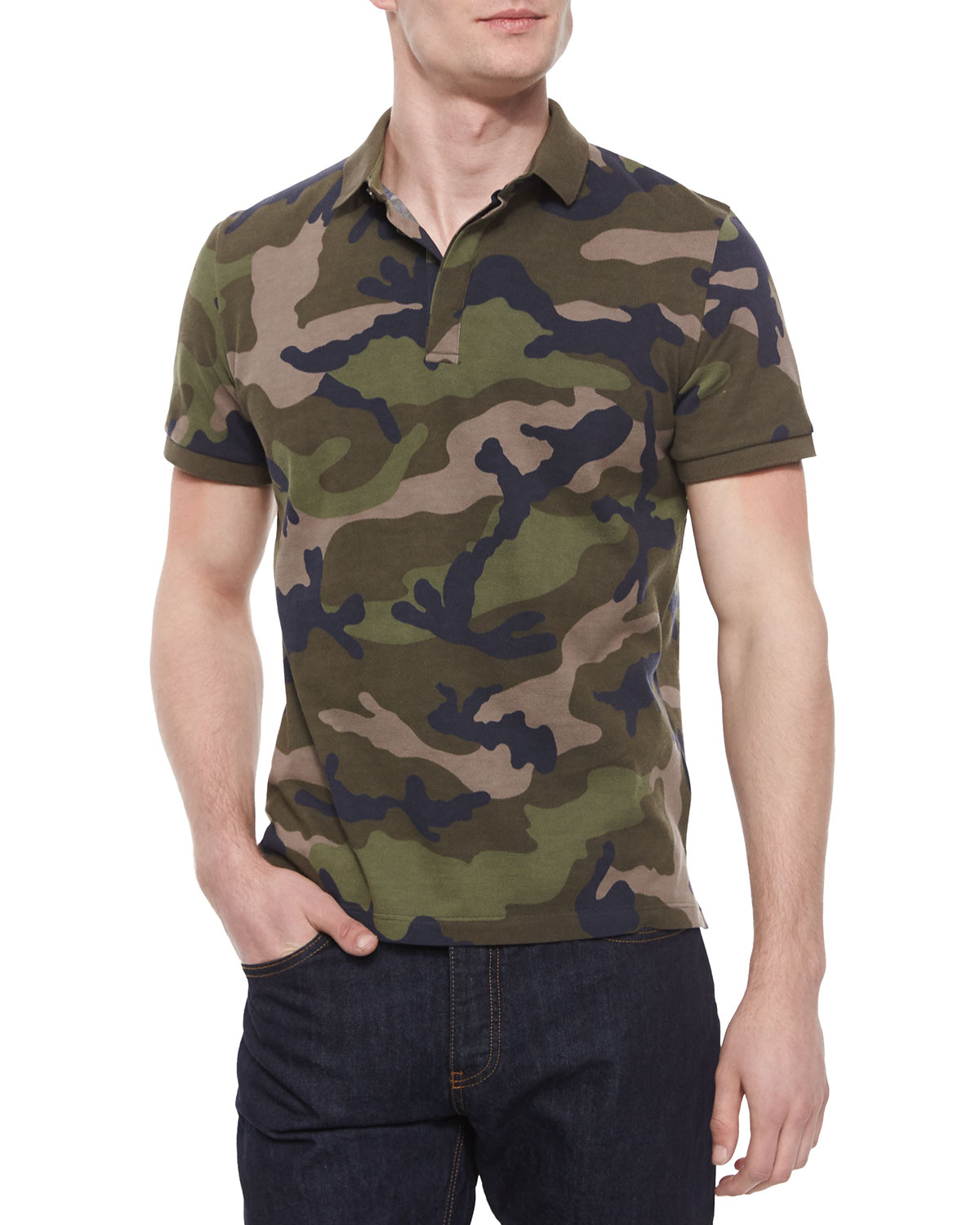 mens polo camo