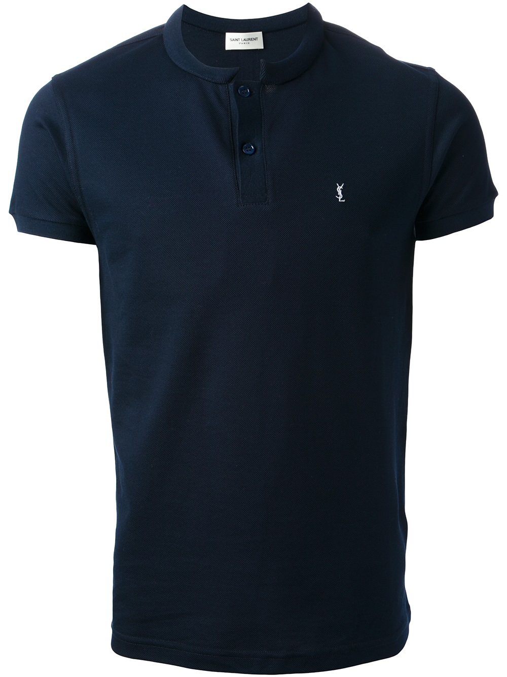 Lyst Saint Laurent Standup Collar Polo Shirt in Blue for Men