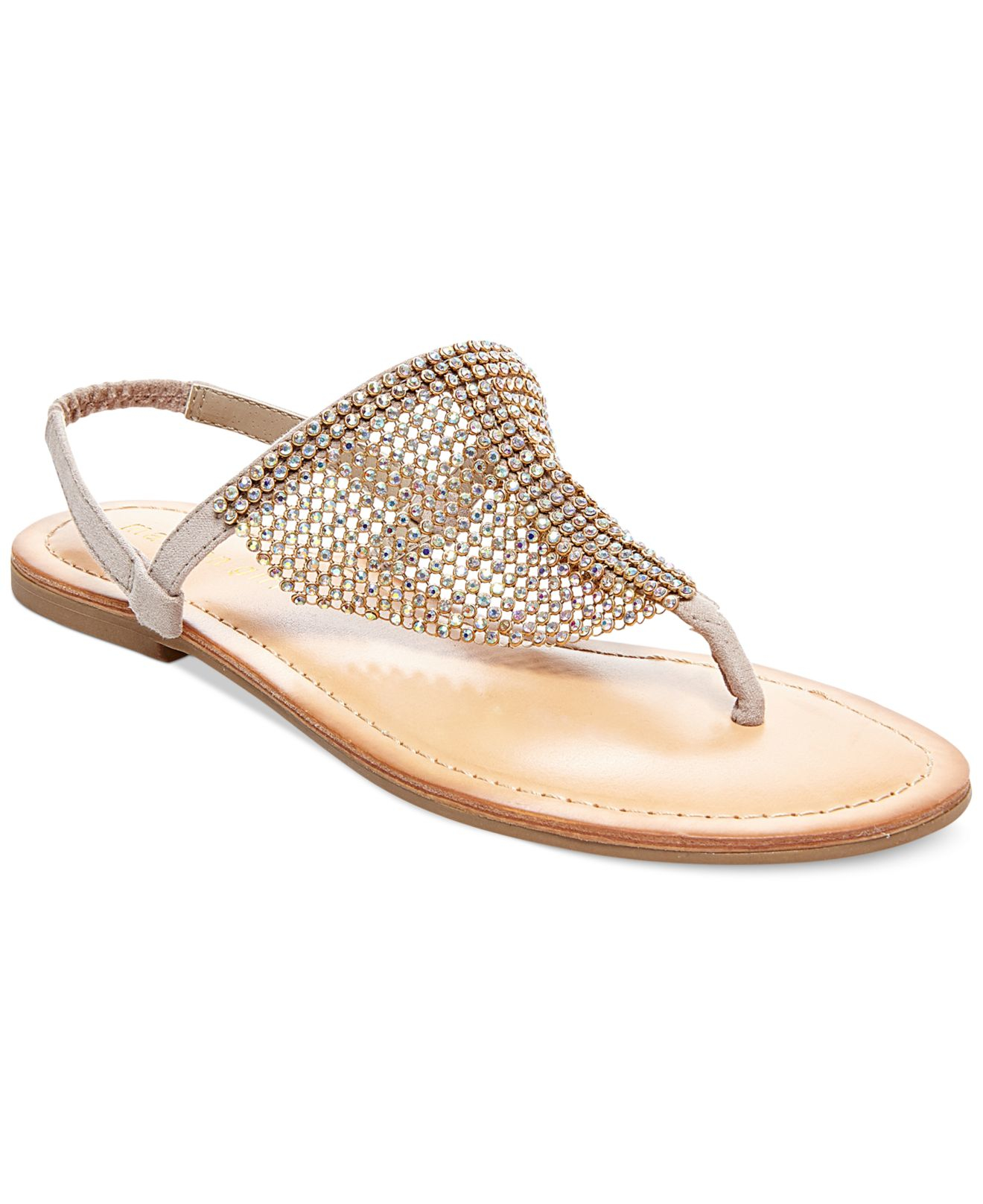 Donald Pliner Louise Croco Print Patent Leather Hooded Thong Chain Sandals | Dillard's
