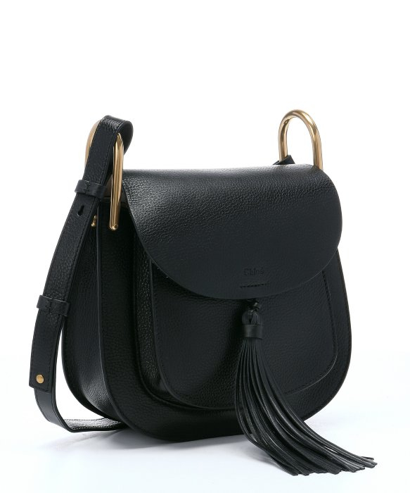 Chlo Black Calfskin \u0026#39;hudson\u0026#39; Small Shoulder Bag in Black | Lyst